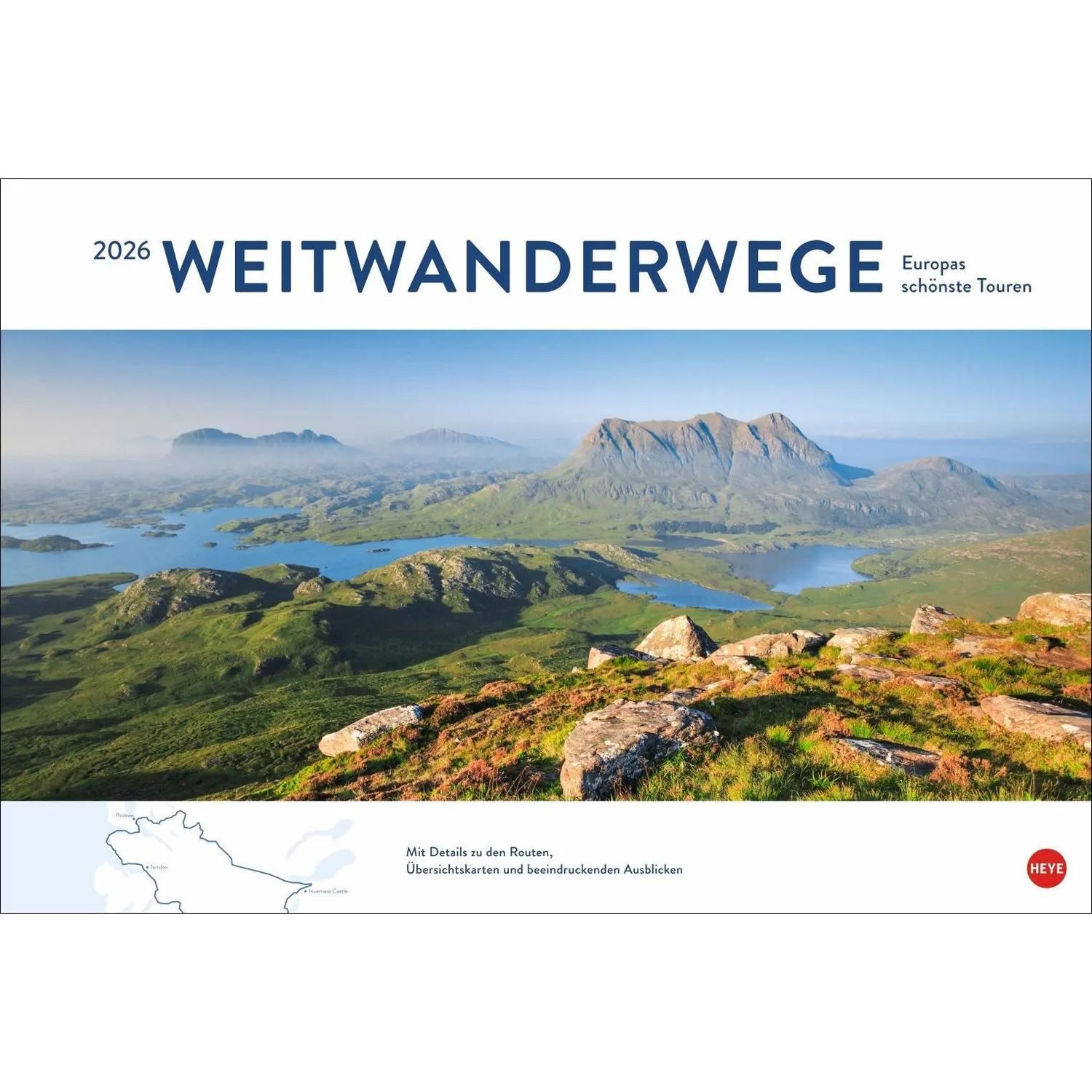 HEYE Wandkalender Weitwanderwege Edition 2026