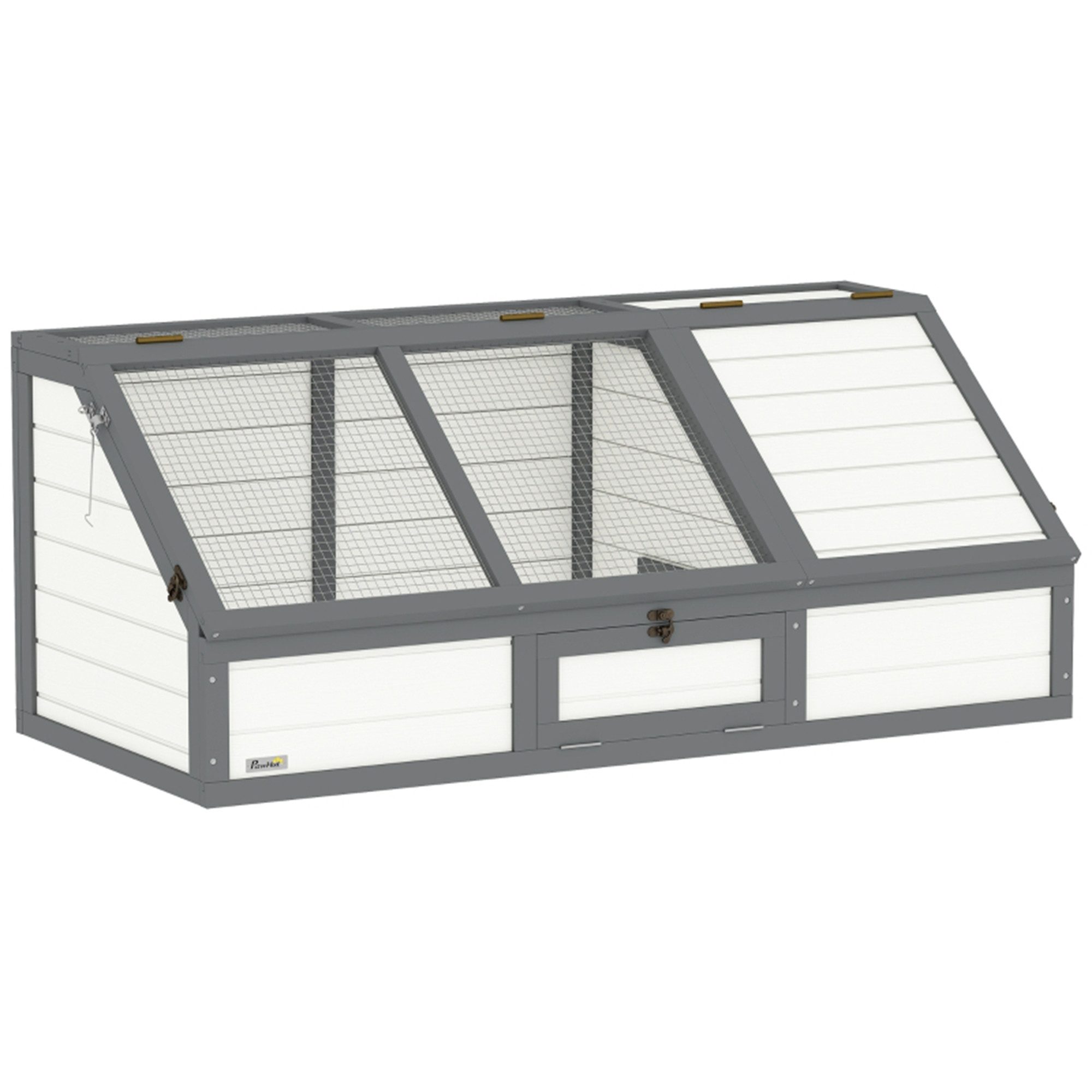MC Star Kleintierstall Schildkrötenbox, Outdoor Schildkrötengehege, bodenloses Design, leicht zu öffnen, Schildkrötenhaus, Weiß