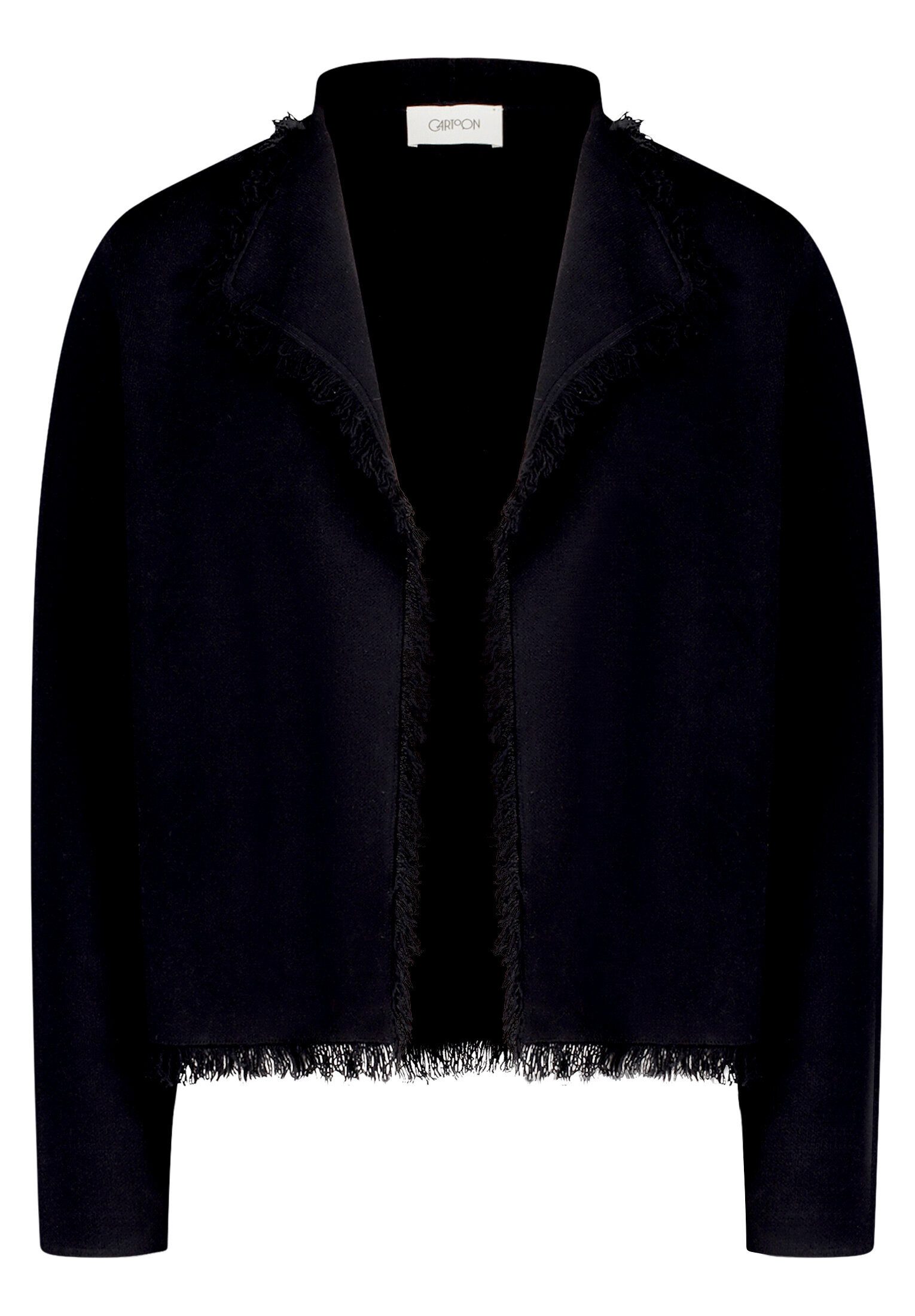 Cartoon Strickjacke Damen mit Fransen (1-tlg)