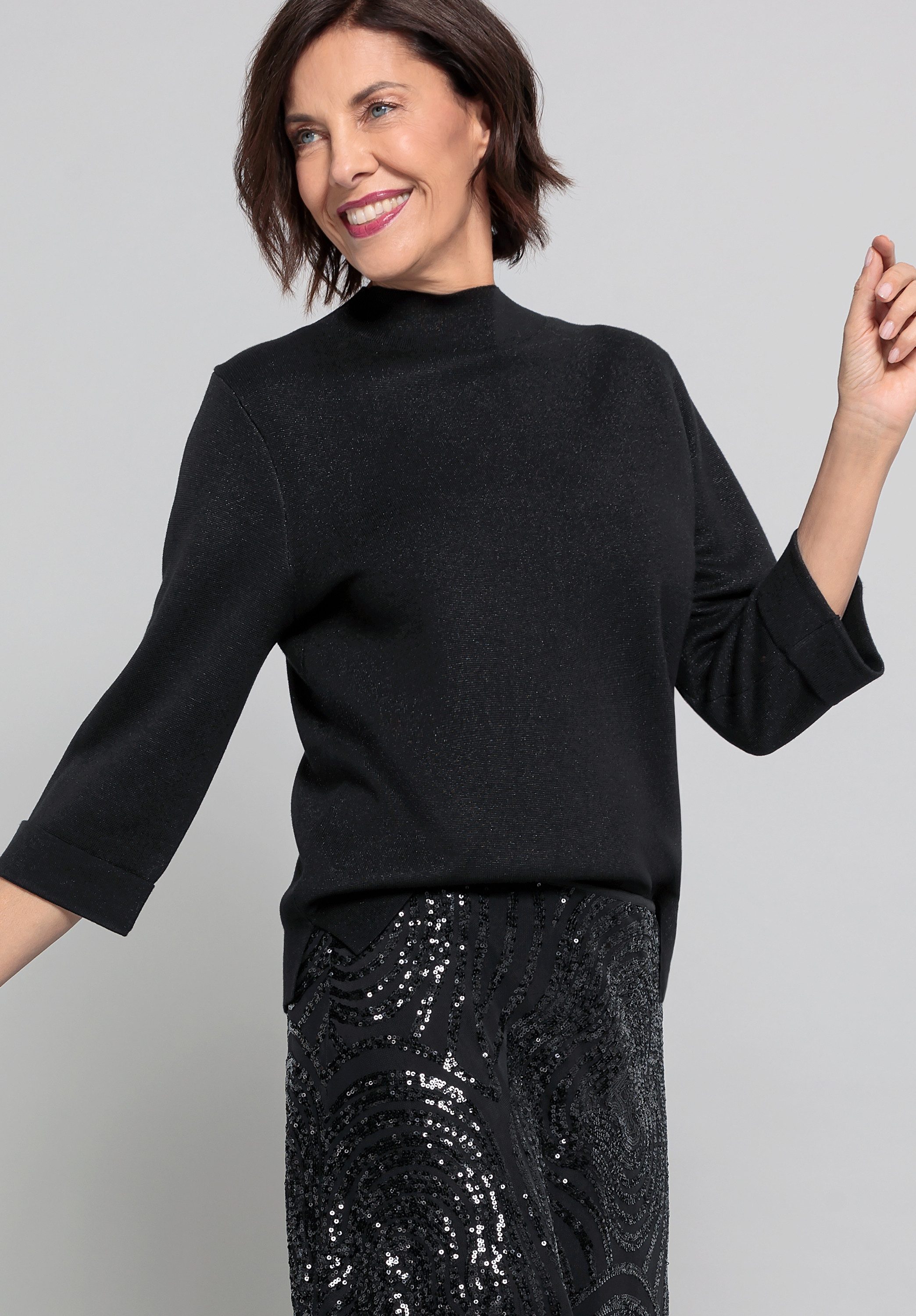 bianca Strickpullover NELE in matt glänzendem Milano-Strick günstig online kaufen