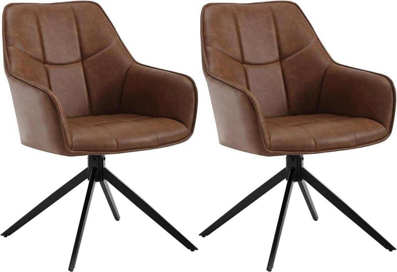 Woltu 4-Fußstuhl (2 St), Esszimmerstuhl drehbar, gepolsterter, Metallbeine günstig online kaufen