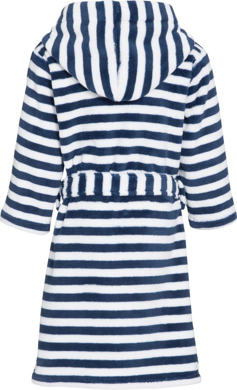 Playshoes Kinderbademantel Fleece-Bademantel Ringel maritim – Bild 2 von 4