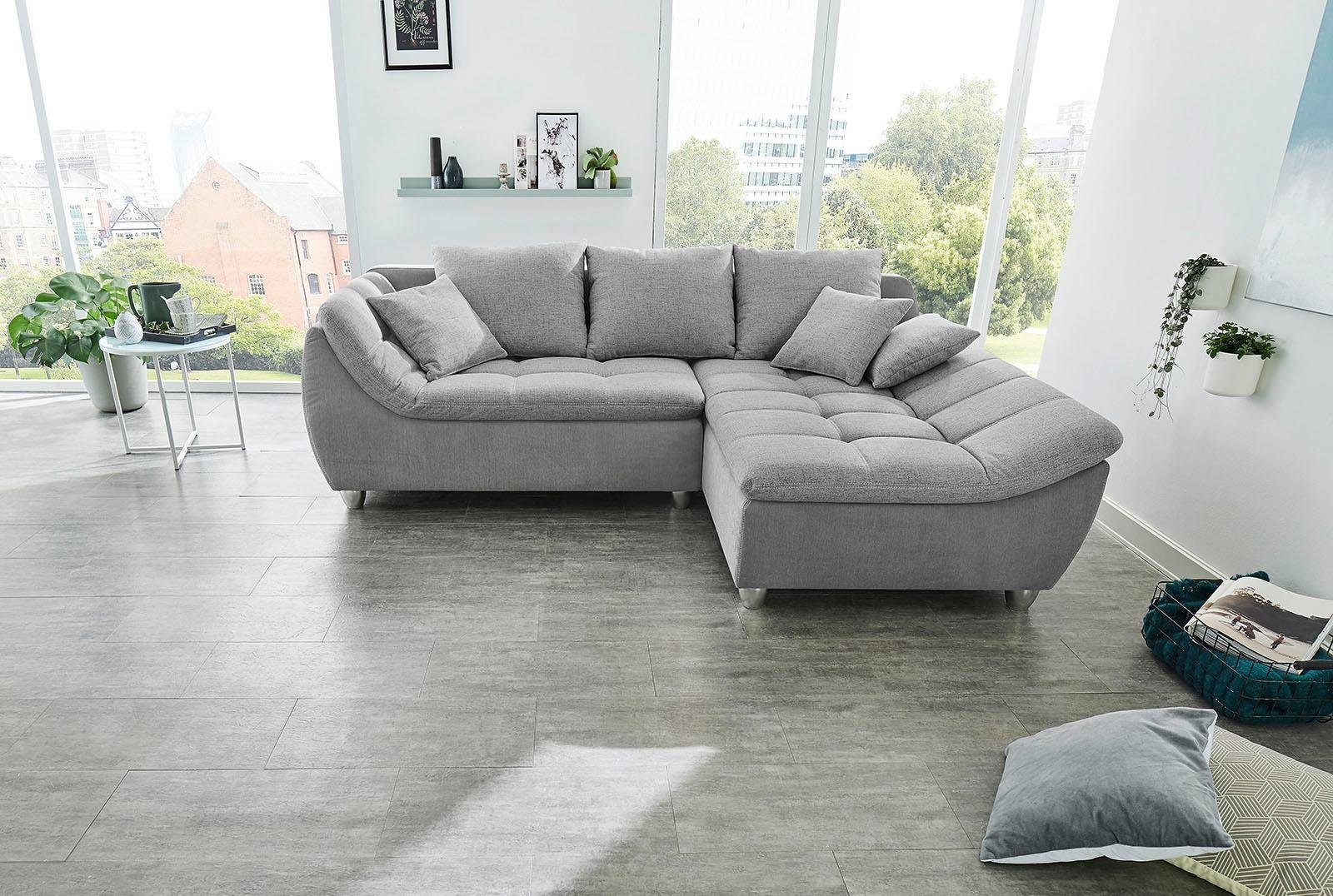 Jockenhöfer Gruppe Ecksofa Genua, incl. 3 loser Rücken- und 2 Zierkissen günstig online kaufen