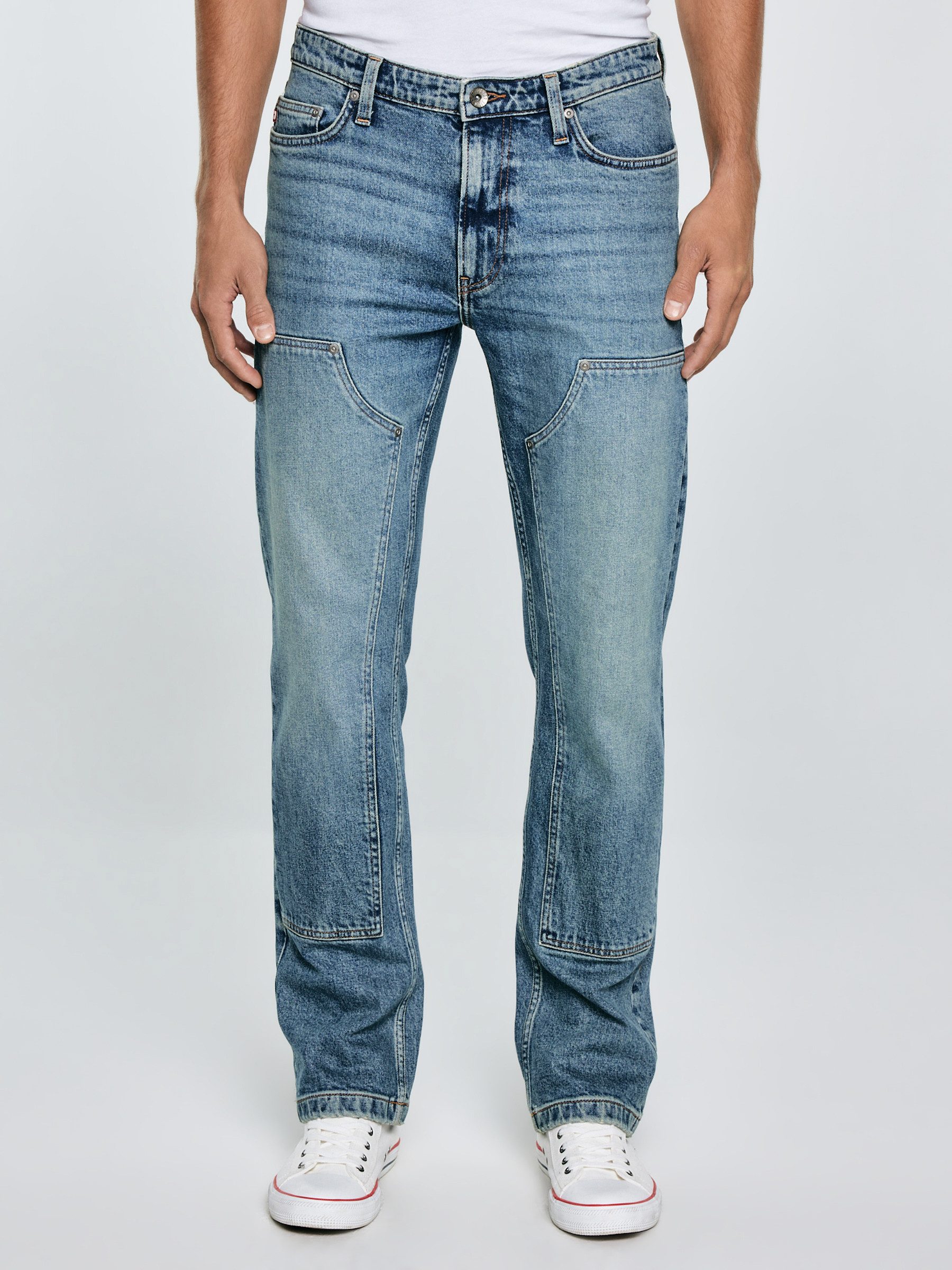 BIG STAR Straight-Jeans COLT DOUBLE KNEE hohe Leibhöhe