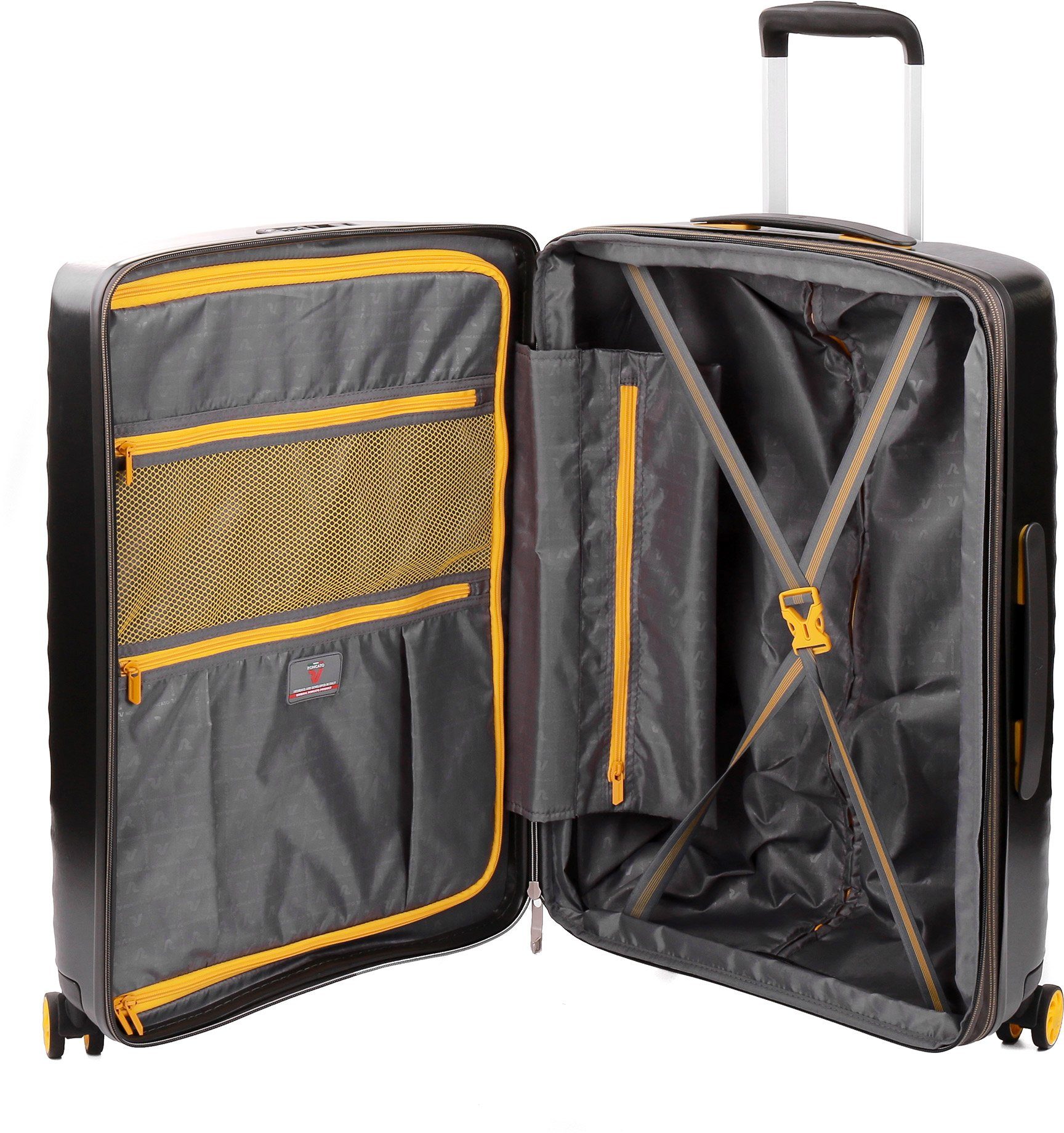 RONCATO Hartschalen-Trolley Stellar, 76 cm, Antracite-anthrazit mit 4 Rollen, Volumenerweiterung