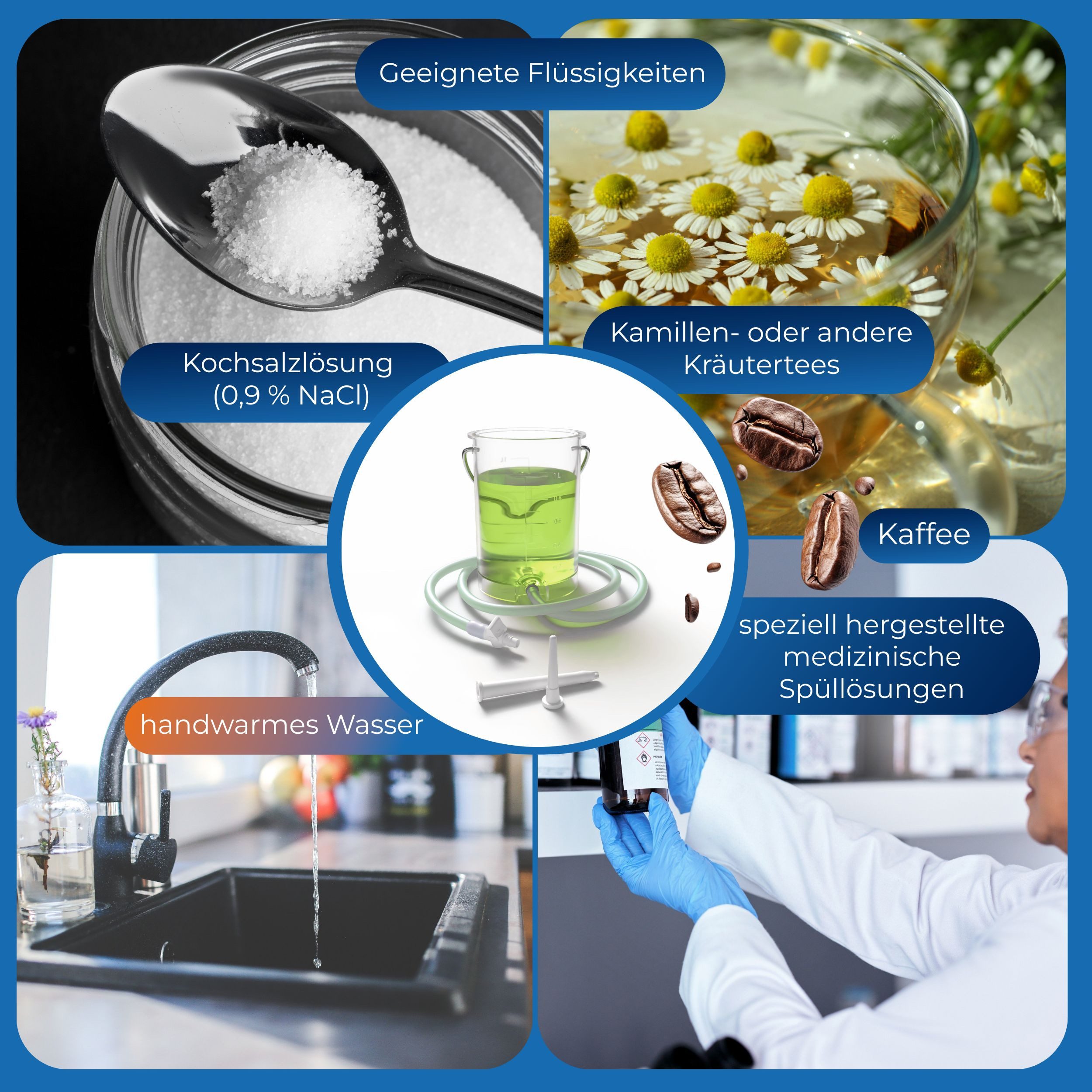 Horn Medical Mobiles Bidet Horn Medical Einlaufbecher mit Irrigator-Set (Darm-Detoxing, 1 St., und zur Behandlung vaginaler Irritationen), für eine einfache, schonende Darmreinigung z.B. bei Fastenkuren