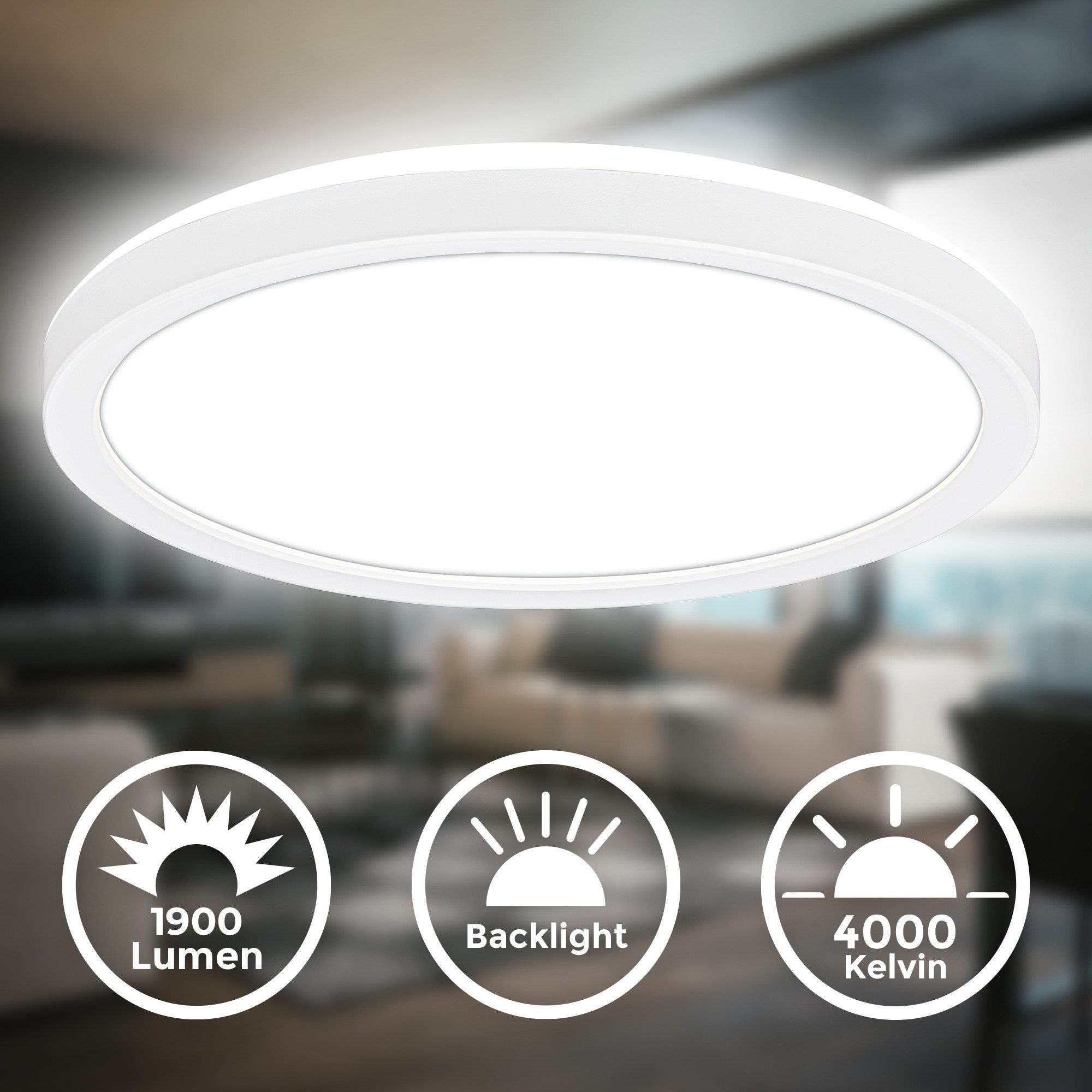 B.K.Licht LED Deckenleuchte BKL1598 Ultraflache Deckenlampe, LED Panel mit günstig online kaufen