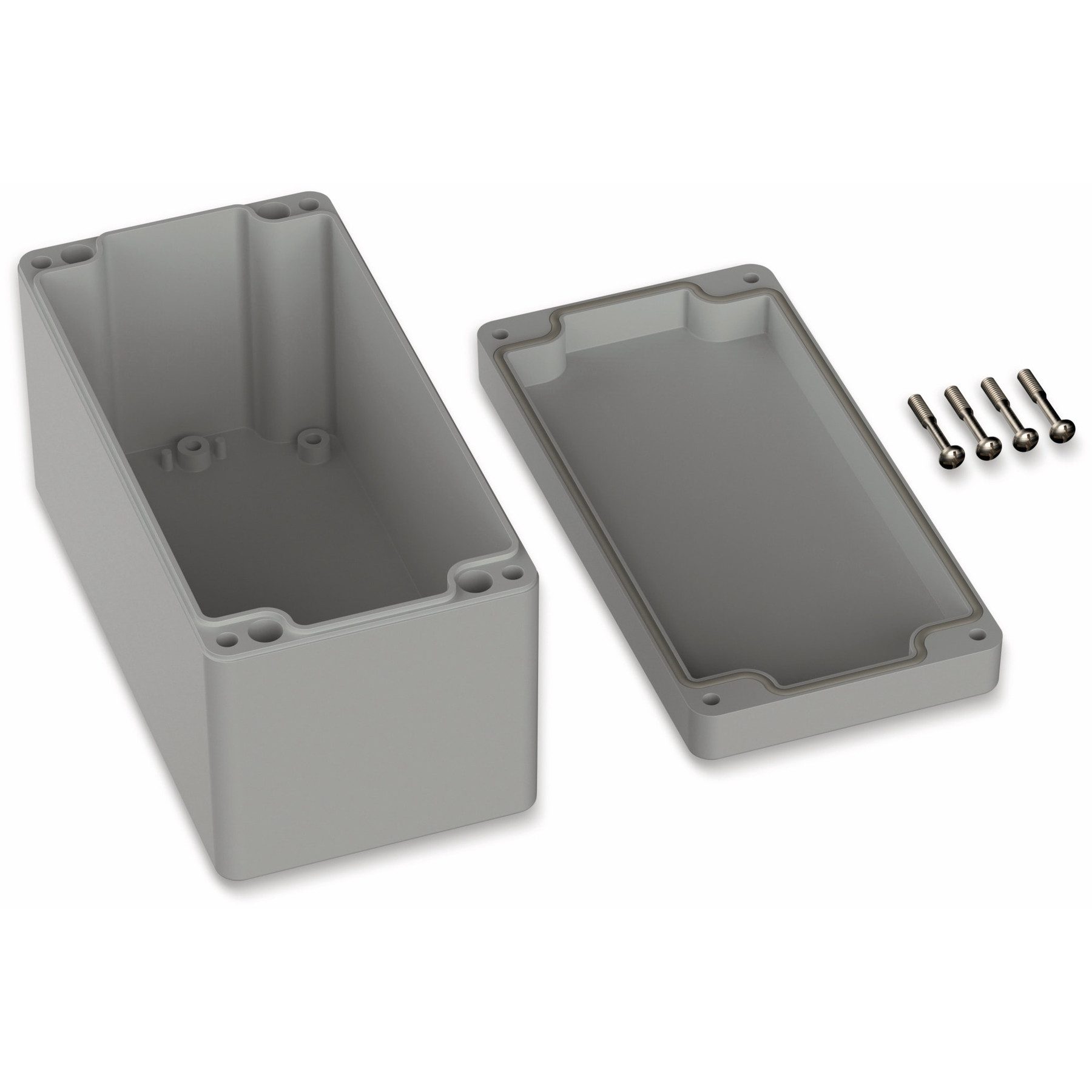 Pollin Verteilerbox POLLIN, Polycarbonat Gehäuse, 160 x 80 x 85 mm, IP66, Lichtgrau