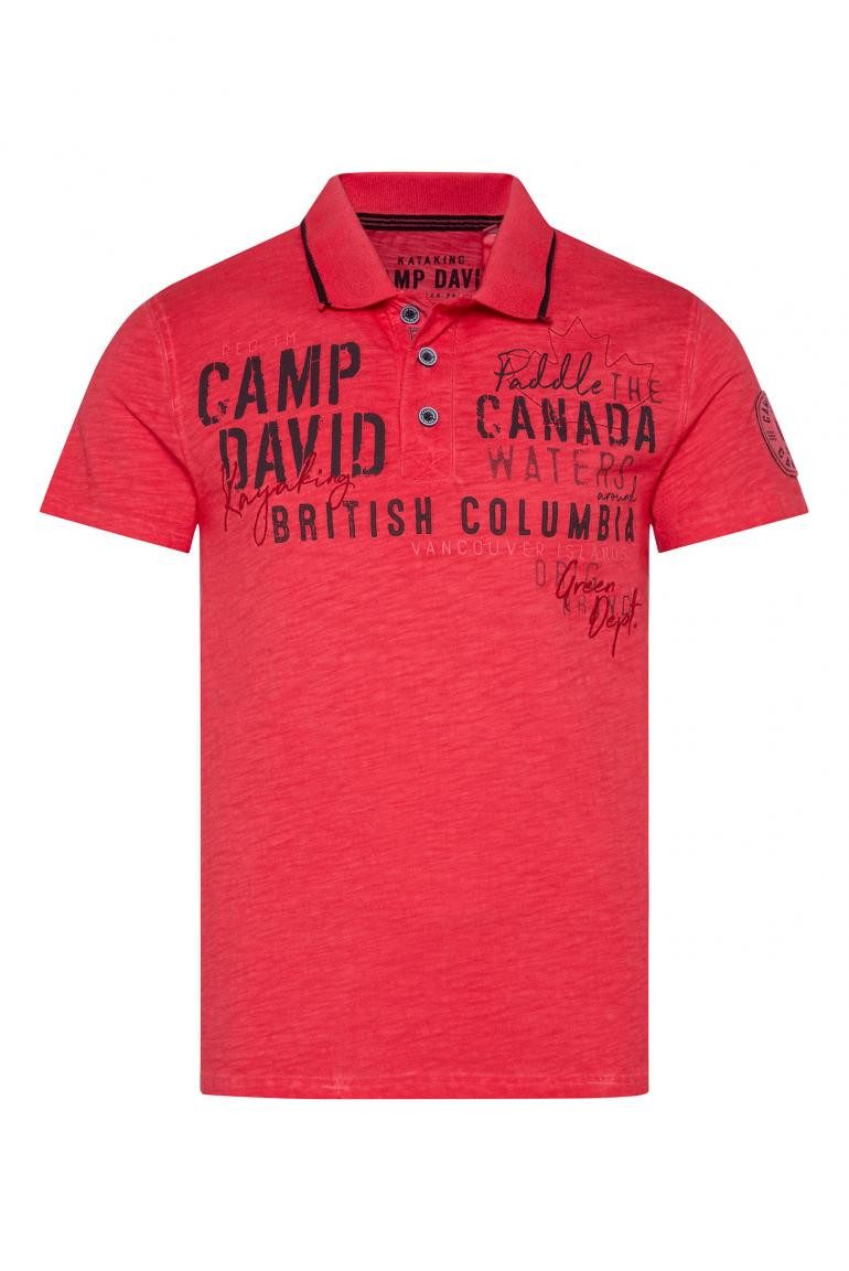 CAMP DAVID Poloshirt mit Label-Applikationen günstig online kaufen
