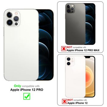 Cadorabo Handyhülle Apple iPhone 12 PRO Apple iPhone 12 PRO, Schutzhülle - TPU Silikon Hülle - mit Kameraschutz und Ring