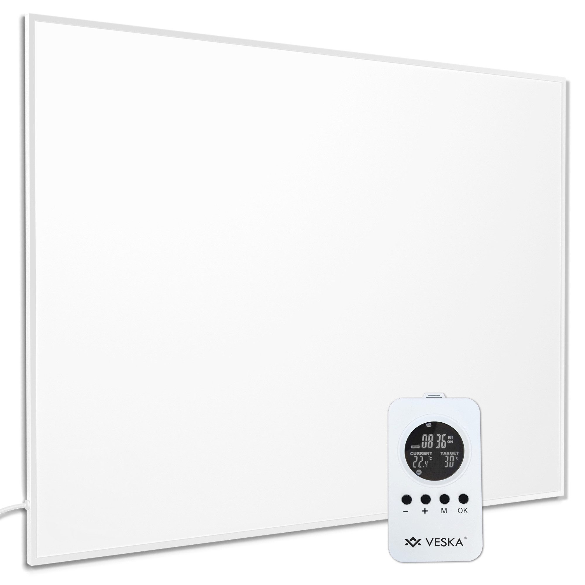 VESKA Infrarotheizung inkl. Thermostat APP-Funktion Wifi Fernbedienung und Timer, 10 Jahre Garantie Wandheizung Elektro Heizung Abschaltautomatik