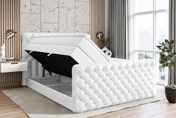 ALTDECOR Boxspringbett BOXI8-Z KING (Multipocket-Matratze H4 und H3 Matratze Bonellfederung Topper Kopfteil)