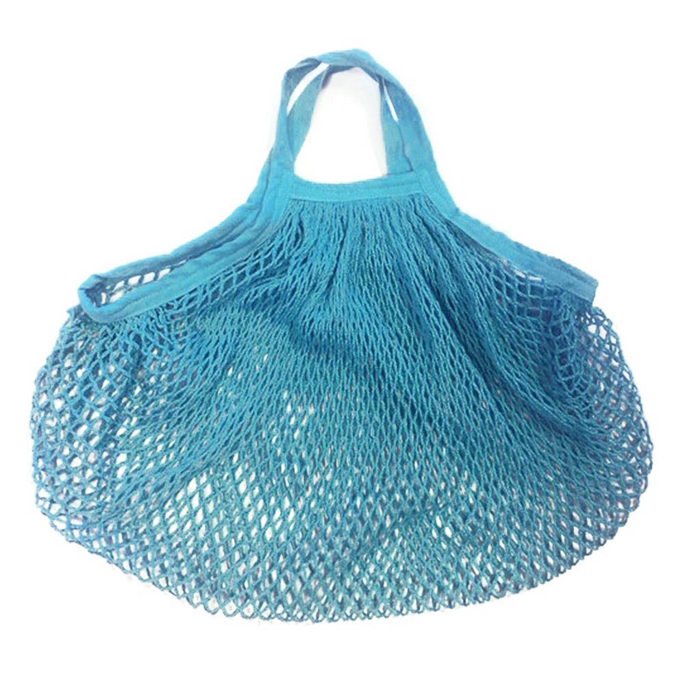 ecodis Einkaufsbeutel Baumwollnetz - kurzer Griff türkis