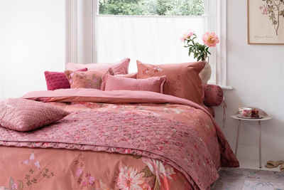PiP Studio Dekokissen Tokyo Bouquet Square Cushion Pink 45X45 Rosa 45
