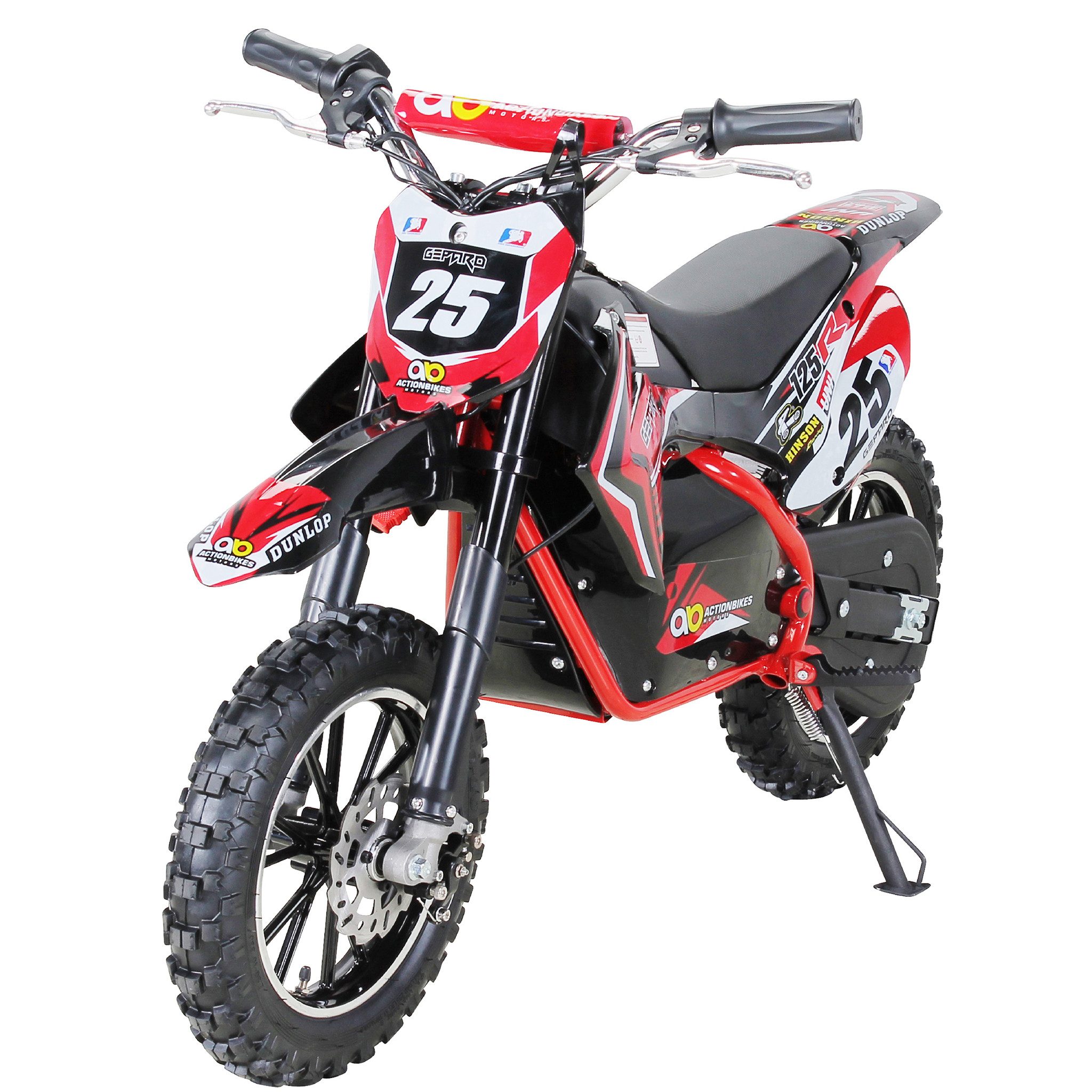 Actionbikes Motors Elektro-Kindermotorrad Mini Dirt Bike Gepard 500W Minicross elektro - 3 Stufen - 7 - 24 km/h, Belastbarkeit 60 kg, (1-tlg), Elektromotorrad für Kinder