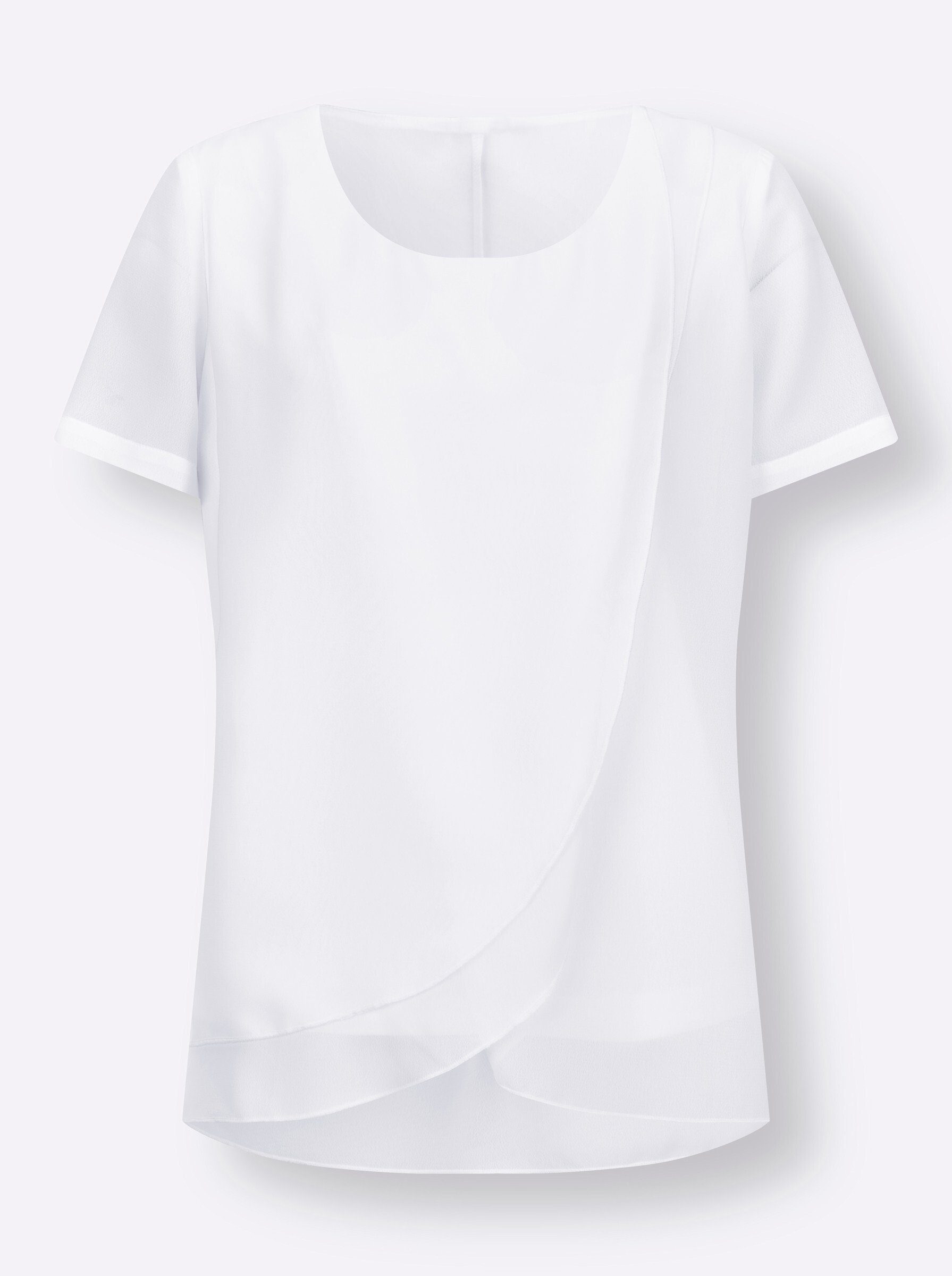 Sieh an! Klassische Bluse Kurzarm-Bluse .