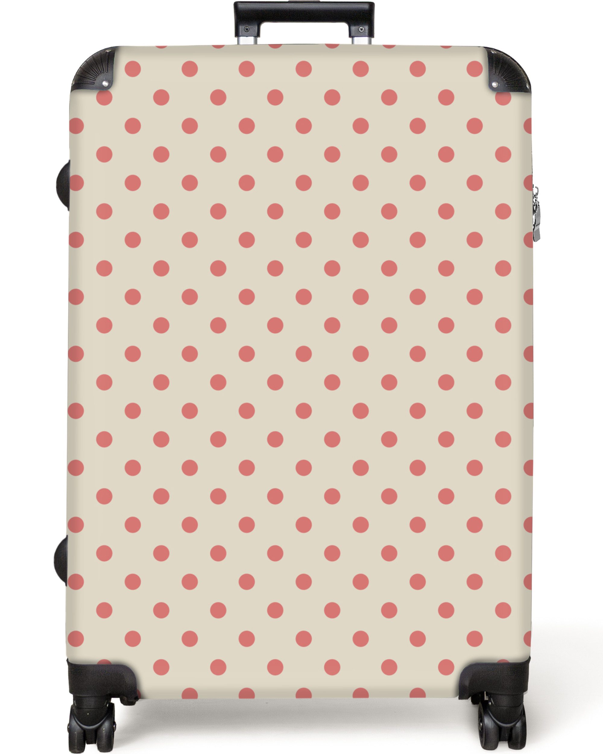 NoBoringSuitcases.com© Hartschalen-Trolley Punkte - Rosa - günstig online kaufen