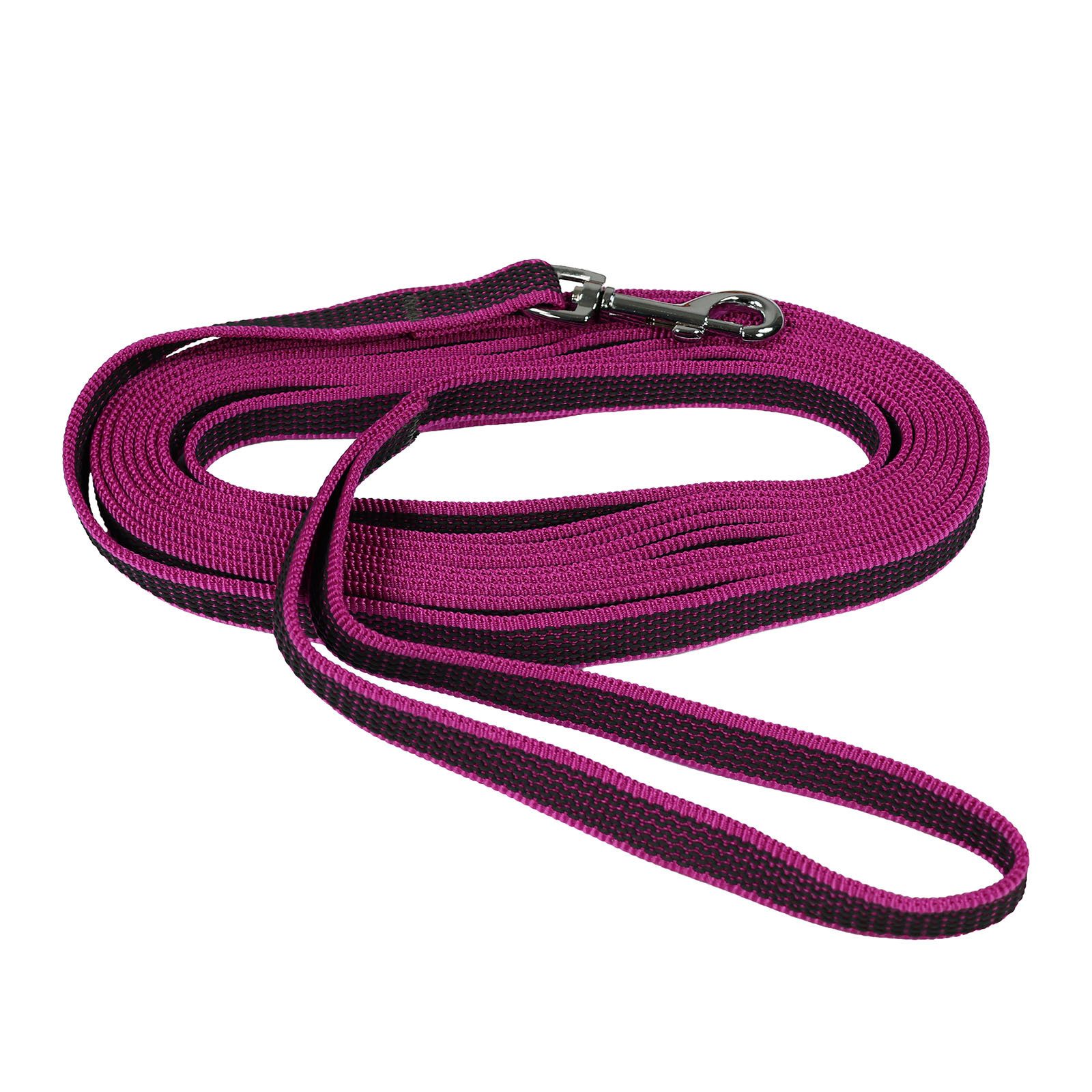 EQuest Schleppleine Gummierte Schleppleine für Hunde, mit Handschlaufe, 5 m, pink, 100% Polypropylen