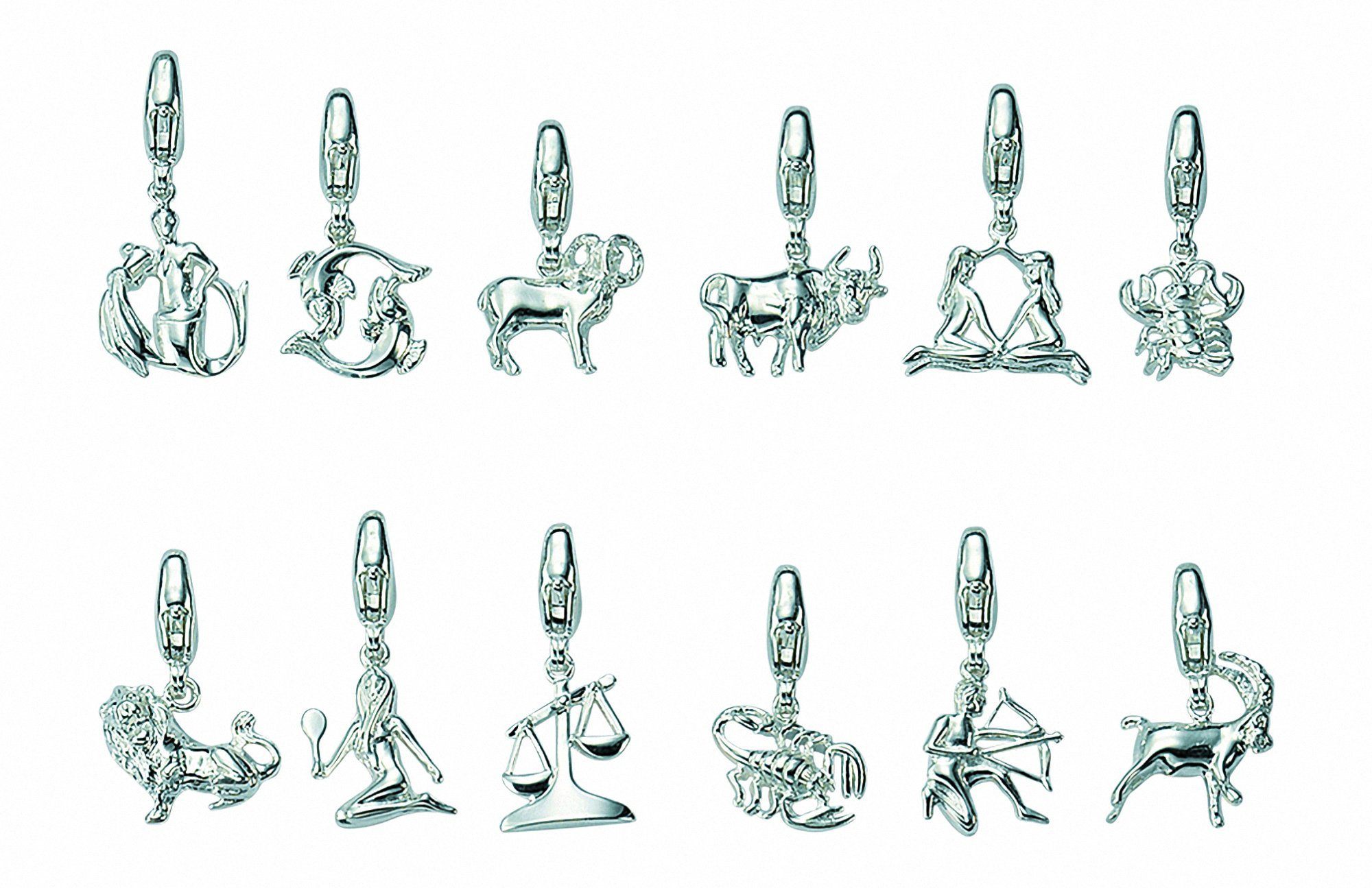 ohne Adelia´s - Halskette Silber 925 Set Charms Schmuckset Steinbock, Anhänger mit Anhänger Kette