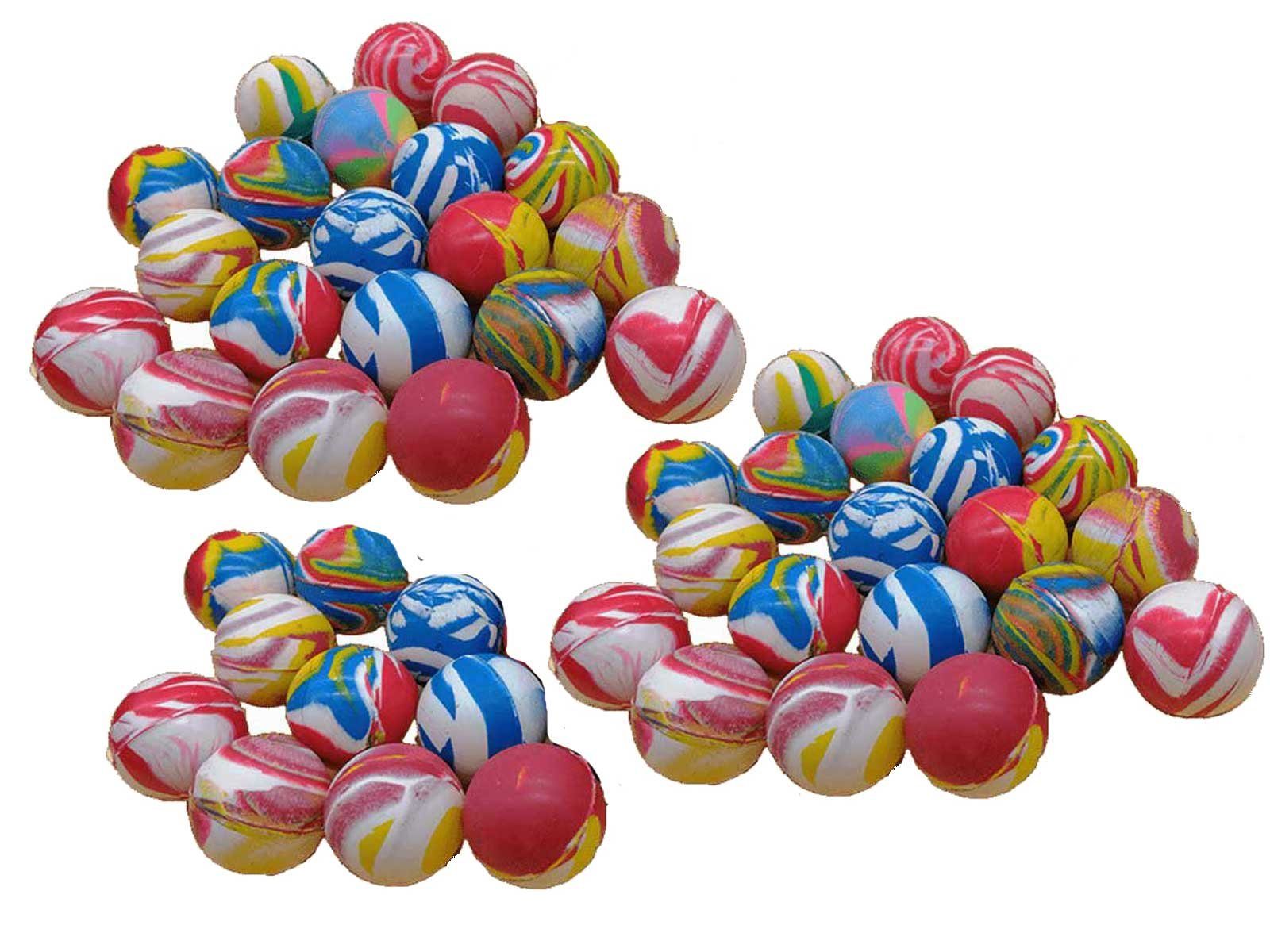 25 Maines marmoriert Tombola Ball Flummi x Kindergeburtstag 50 (Spar-Set) mm Mitgebsel