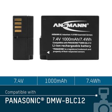 ANSMANN AG Kamera Akku DMW-BLC12 7,4V 1000 mAh, für Panasonic Lumix G... uvm. Kamera-Akku 1000 mAh (7.4 V)