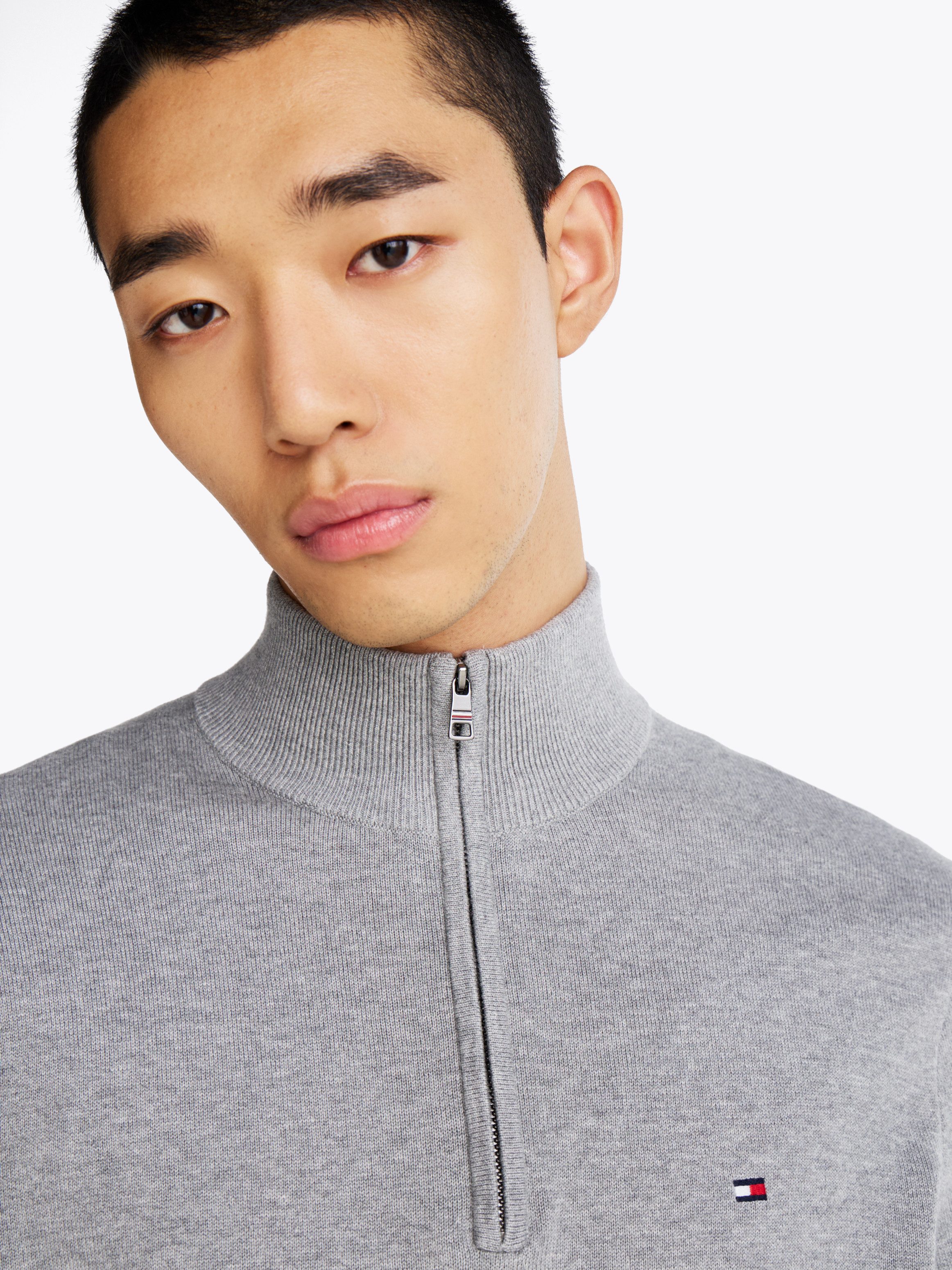 Tommy Hilfiger Troyer ESSENTIAL COTTON ZIP MOCK