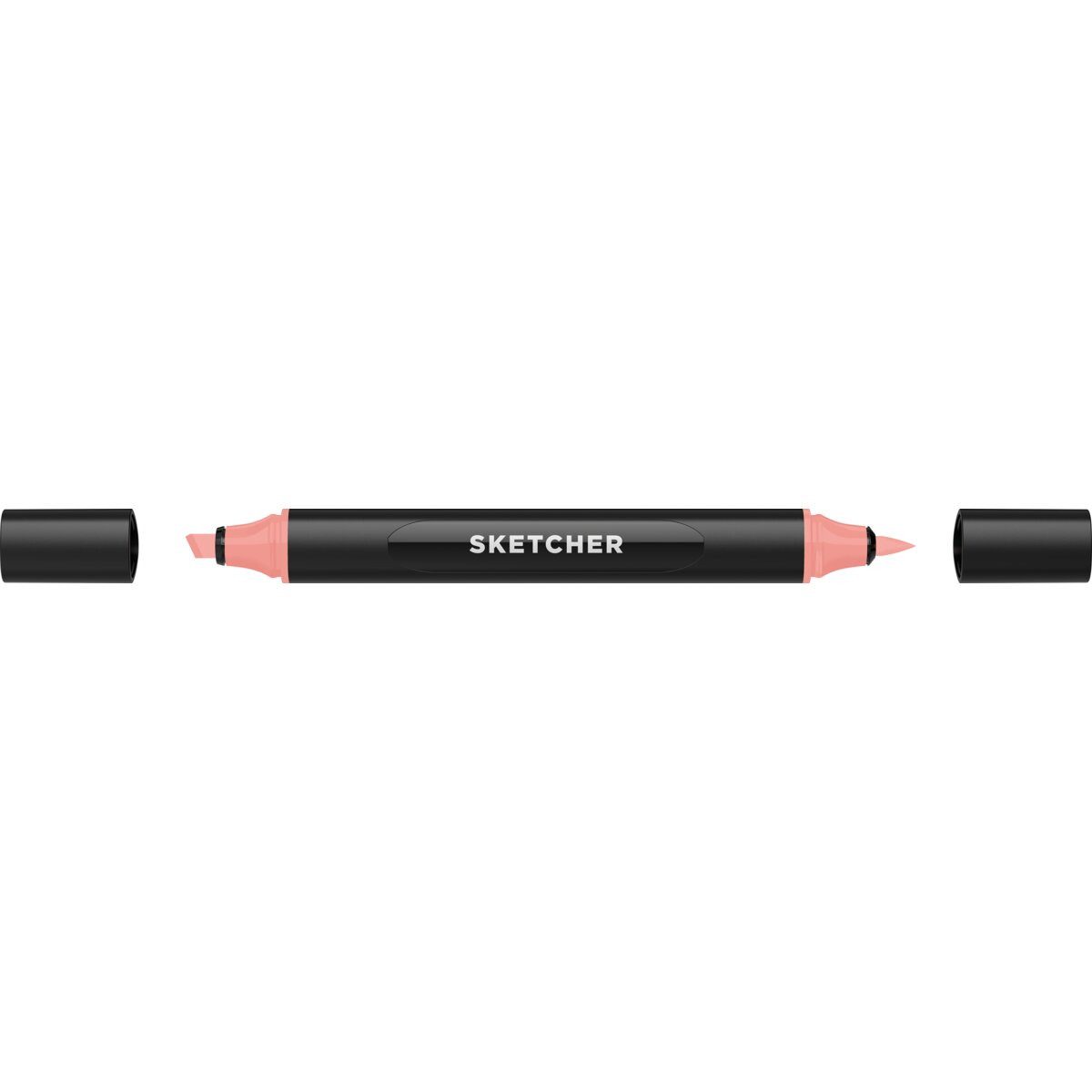 Filzstift Twinmarker Sketcher brush+chisel R 080 korallenrot mittel