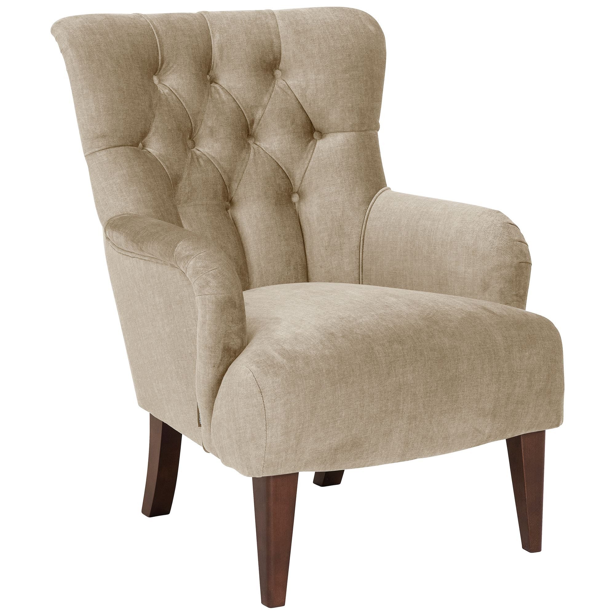 58 aufm Kessel Sessel Polstersessel Kaiya Samtvelours beige (Lieferung bis Verwendungsstelle, 1-St., Polstersessel), Bezug und Farbe individuell wählbar für persönliches Wohnambiente