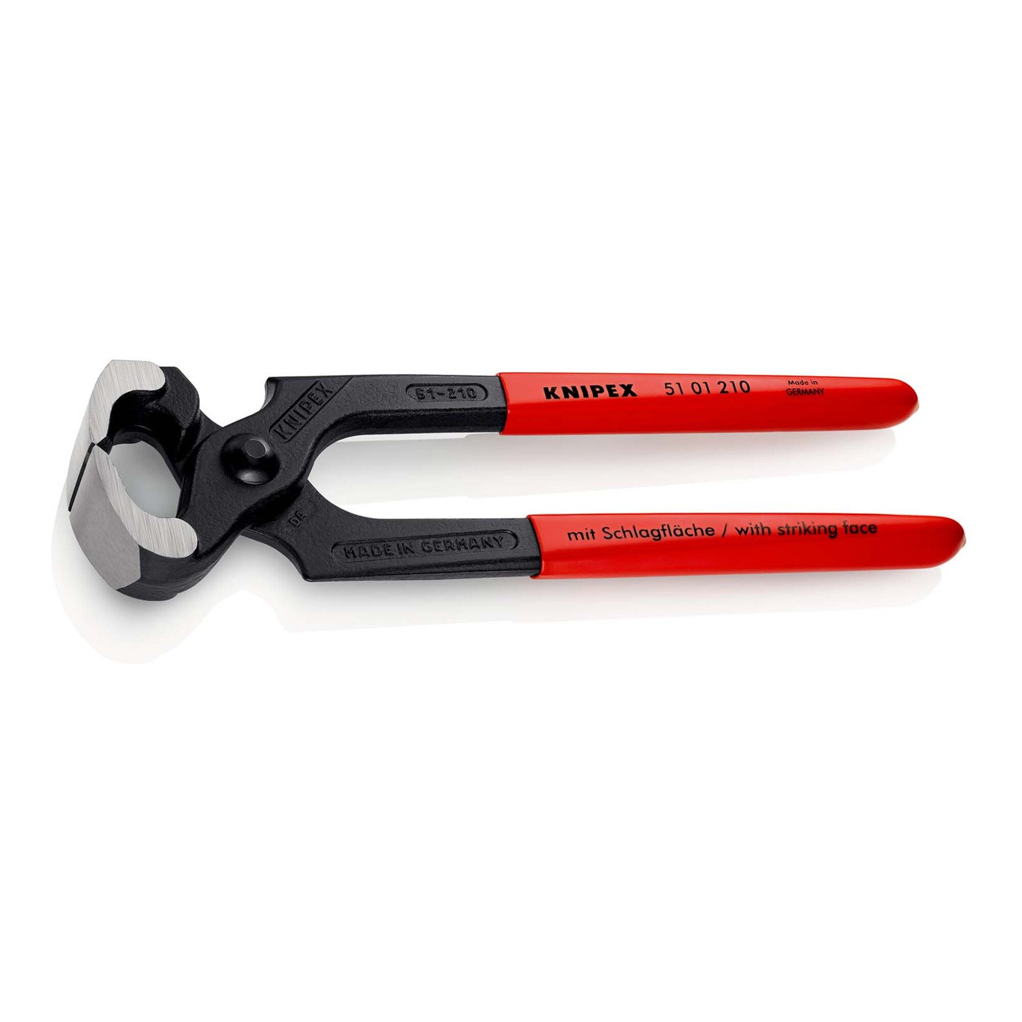 Knipex Zangenset KNIPEX 51 01 210 Hammerzange mit Kunststoff überzogen schwarz atrament