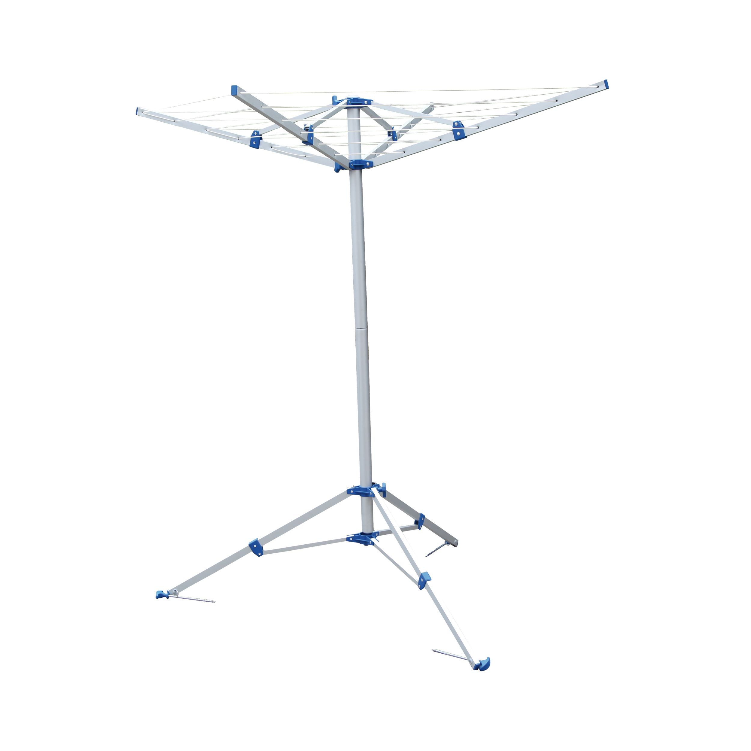 Moritz Wäschespinne Wäschespinne klappbar 2,85 kg 15m Trockenleinenlänge, Wäscheleine Camping Wäscheständer Wäschetrocker Wäschehaken