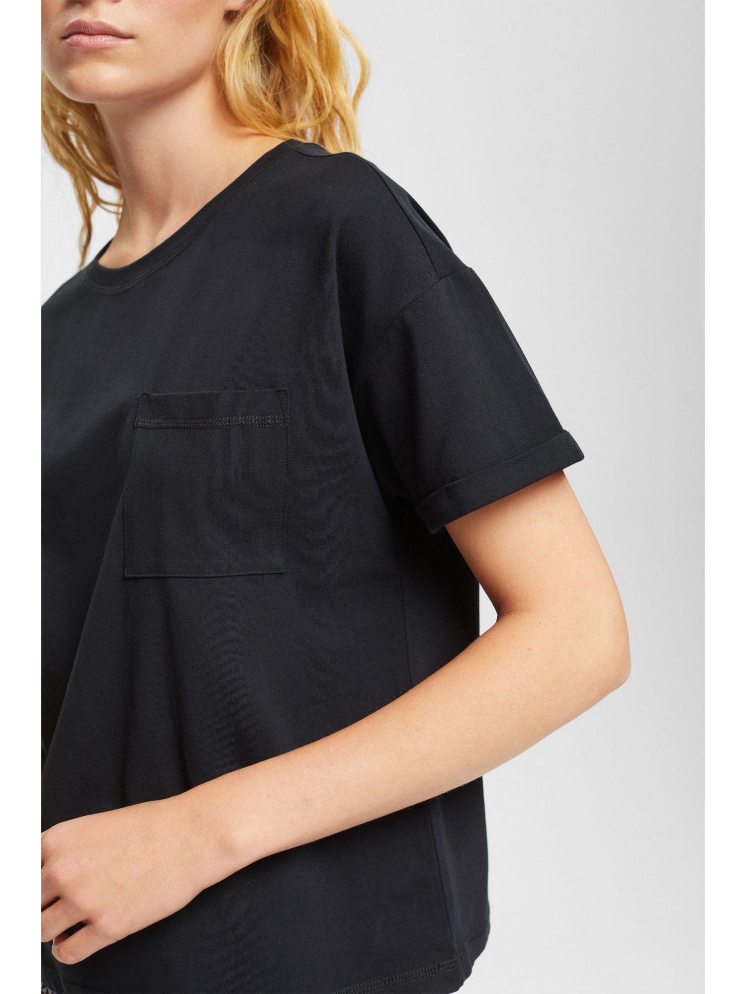 Esprit Pyjama-Top BLACK Pyjamaoberteil