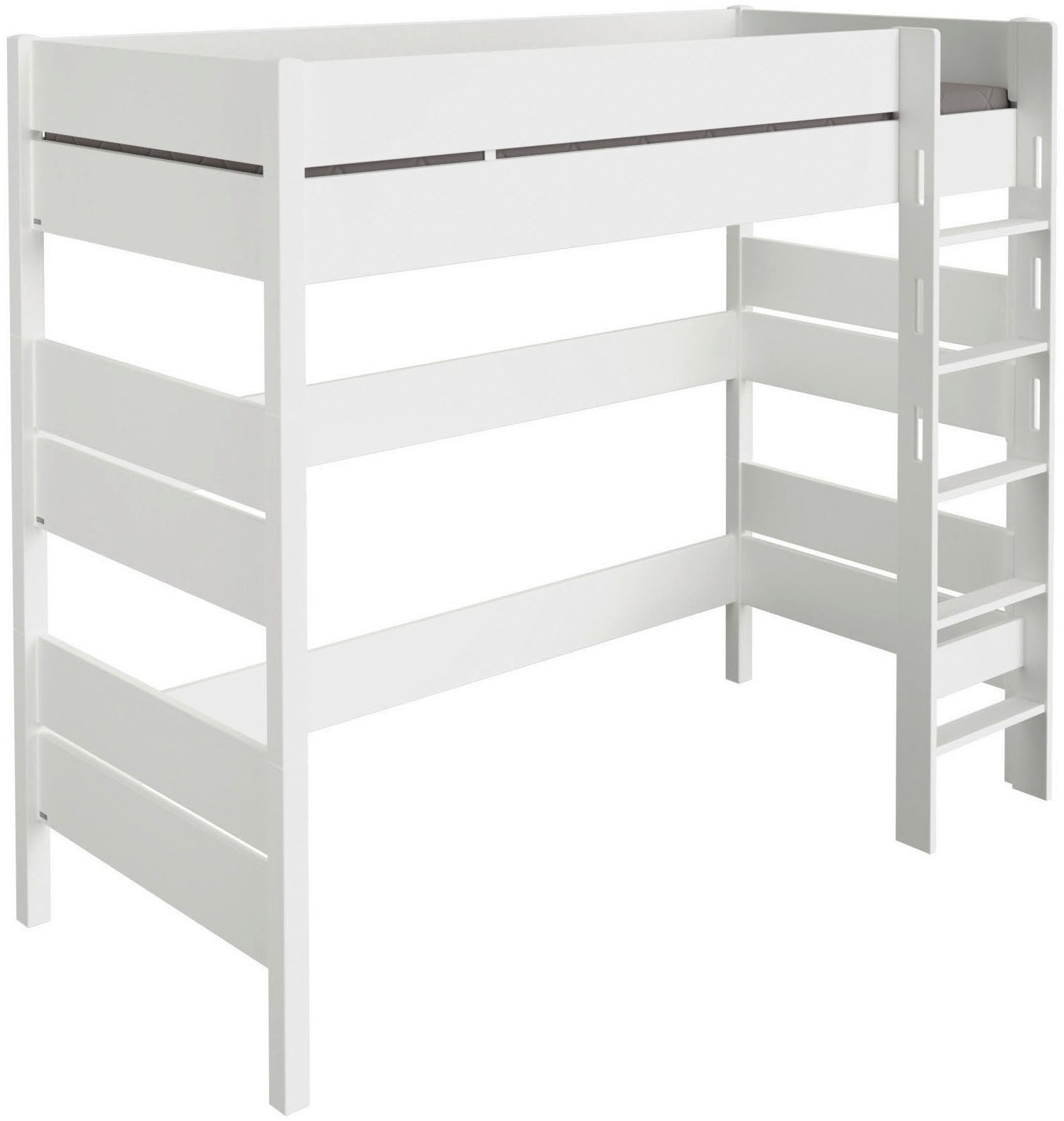 PAIDI Spielbett TIAGO in verschiedenen Größen und Farben, Hochbett mit Leiter (Höhe 180 cm, 120kg Tragkraft, 5 Jahre Garantie), Rausfallschutz, geprüfte Sicherheit, umbaubares Bett mit Massivholz