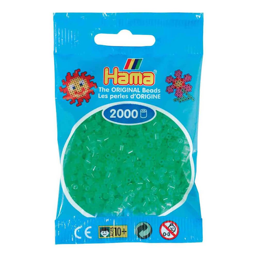 Hama Bügelperlen Hama Beutel mit 2000 Mini-Bügelperlen neon