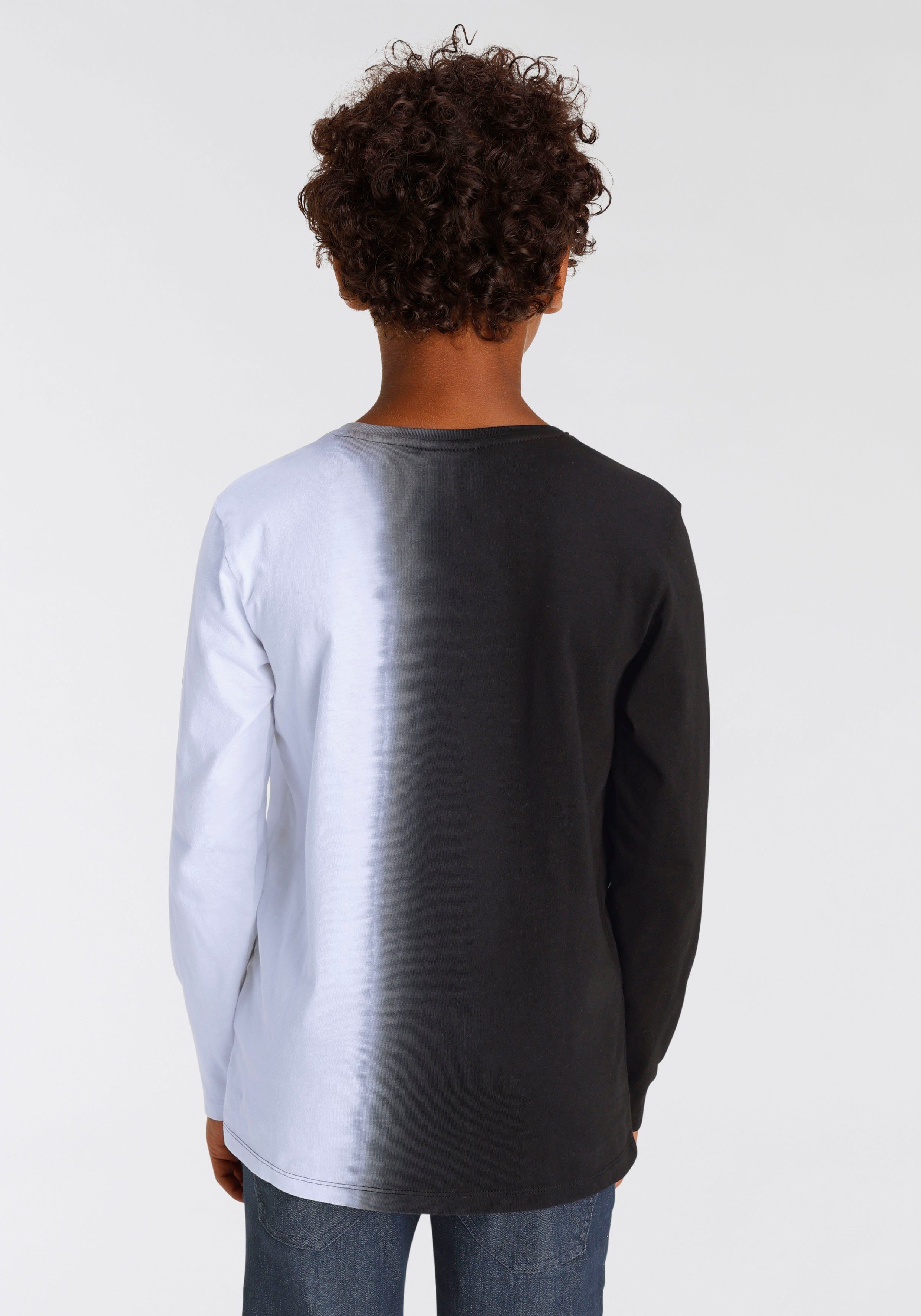 Chiemsee Langarmshirt mit Farbverlauf vertikalem