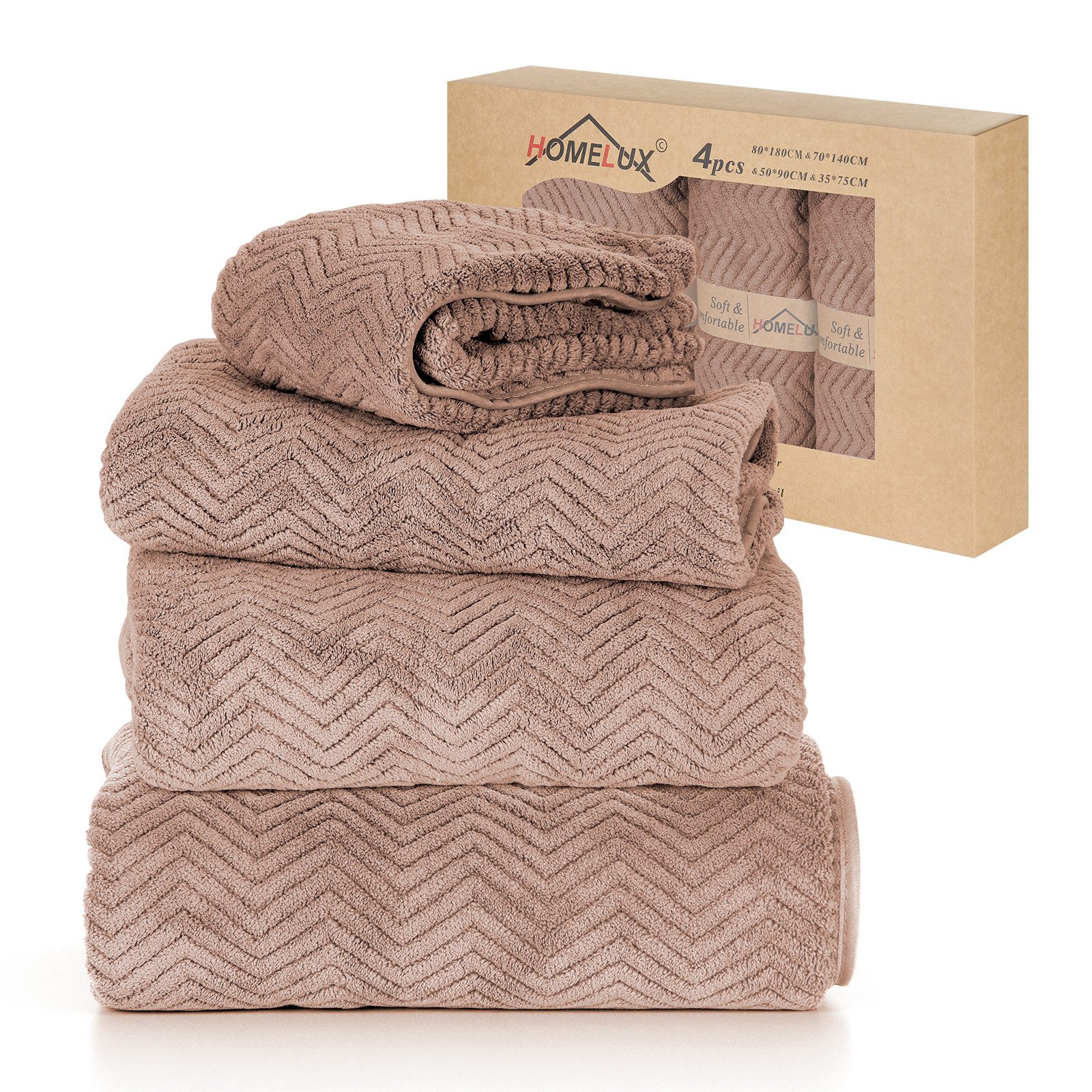 HOMELUX Handtuch Set 2 / 3 / 4 teilig Badetuch Set + Towel saugstarkes Frot günstig online kaufen