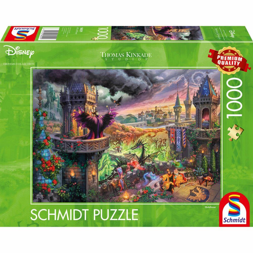 Schmidt Spiele Puzzle Disney Maleficent Thomas Kinkade 1000 Teile, 1000 Puzzleteile