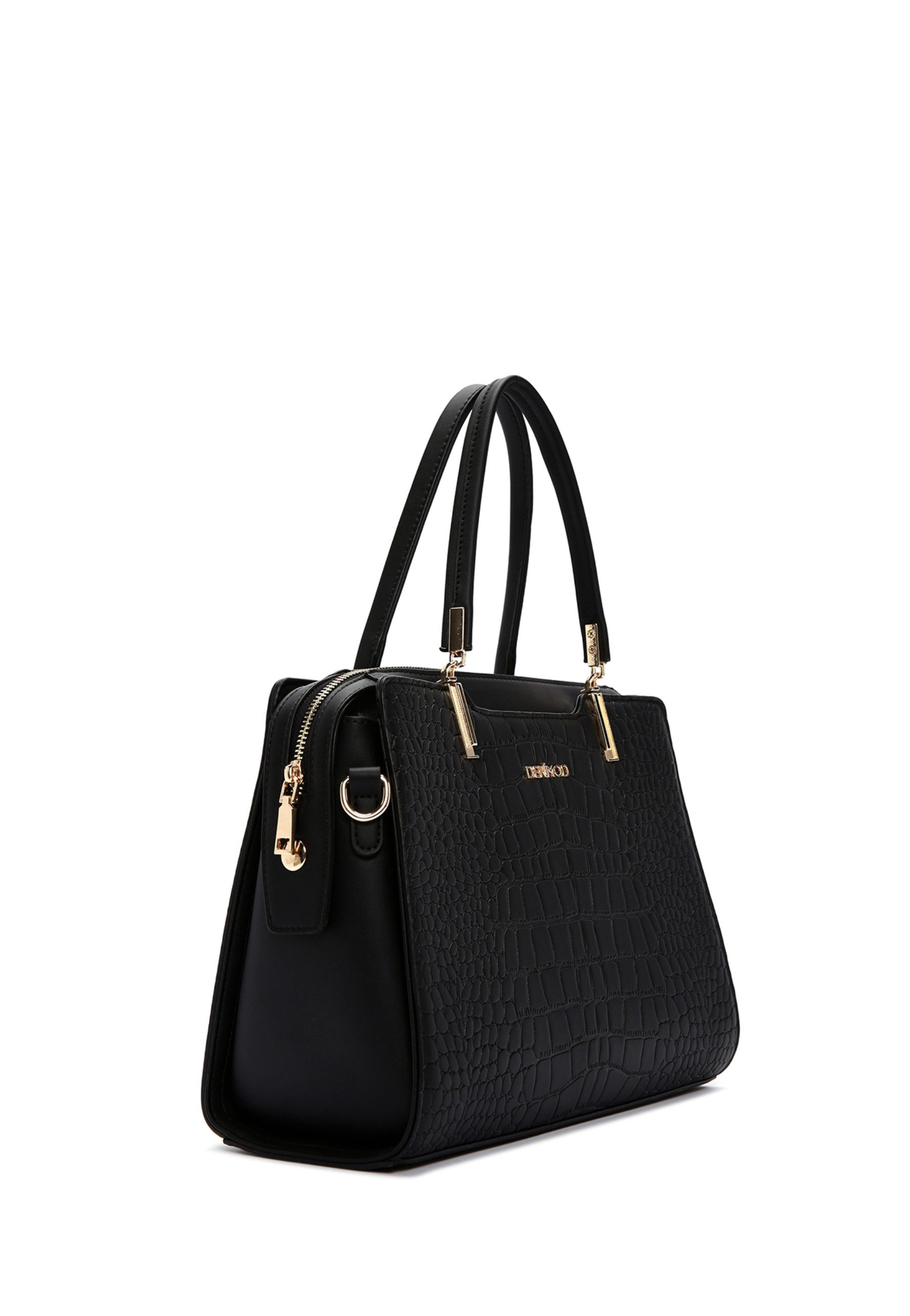 Derimod Umhängetasche Handtasche aus Kunstleder, Kunstleder, Schulterriemen, Groß