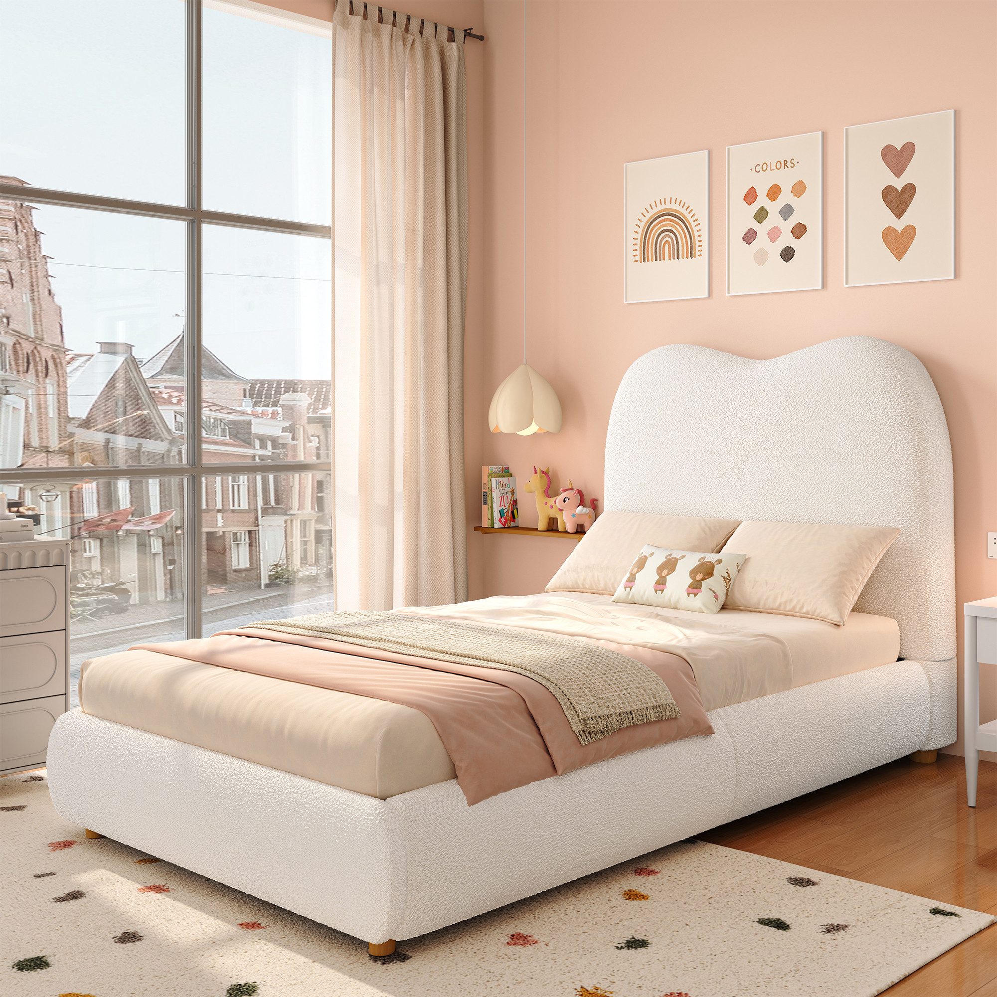 Flieks Polsterbett, Hydraulisches Stauraumbett Kinderbett 90x200cm mit Pols günstig online kaufen