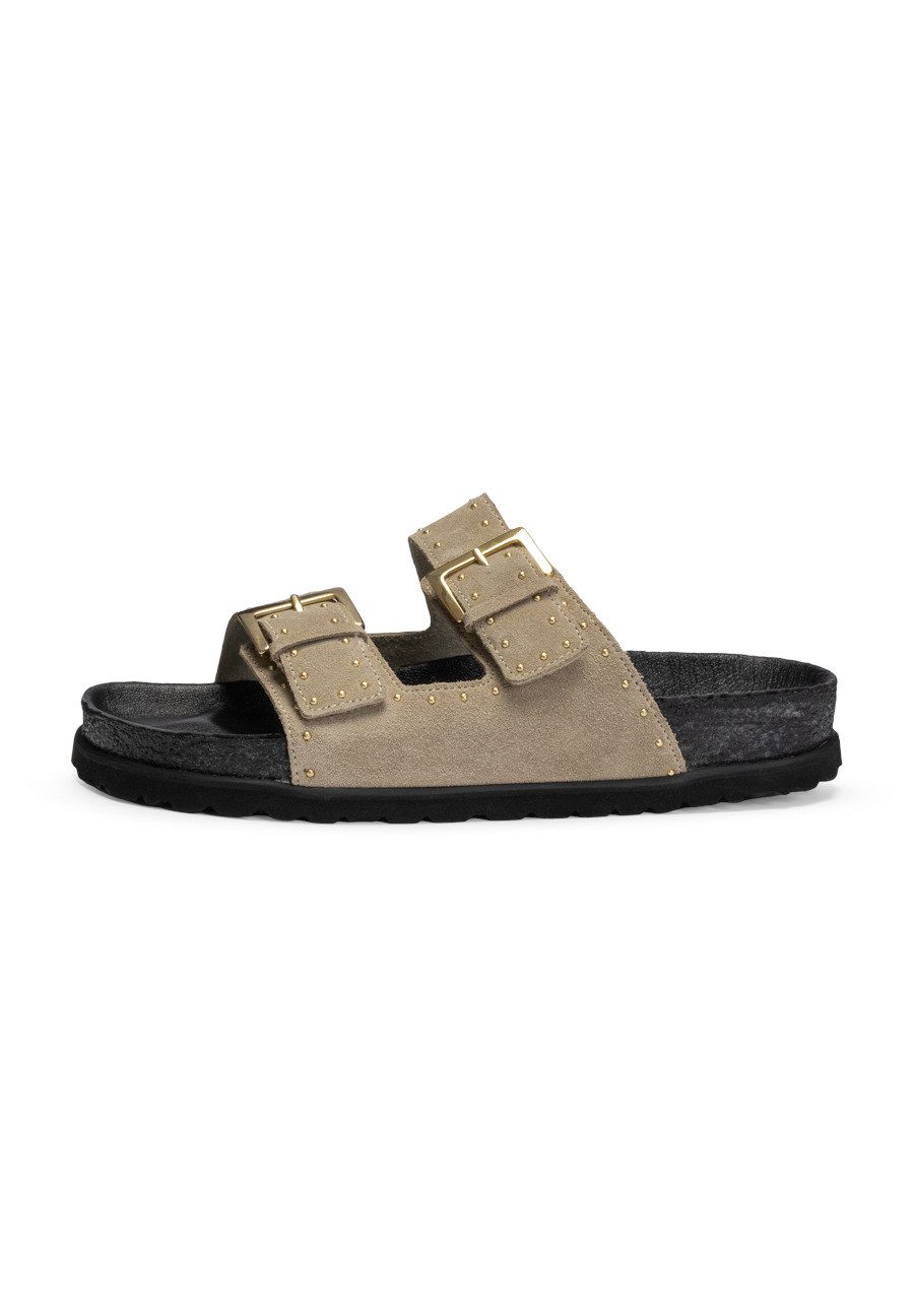 vitaform Damen Pantoletten Veloursleder Pantolette