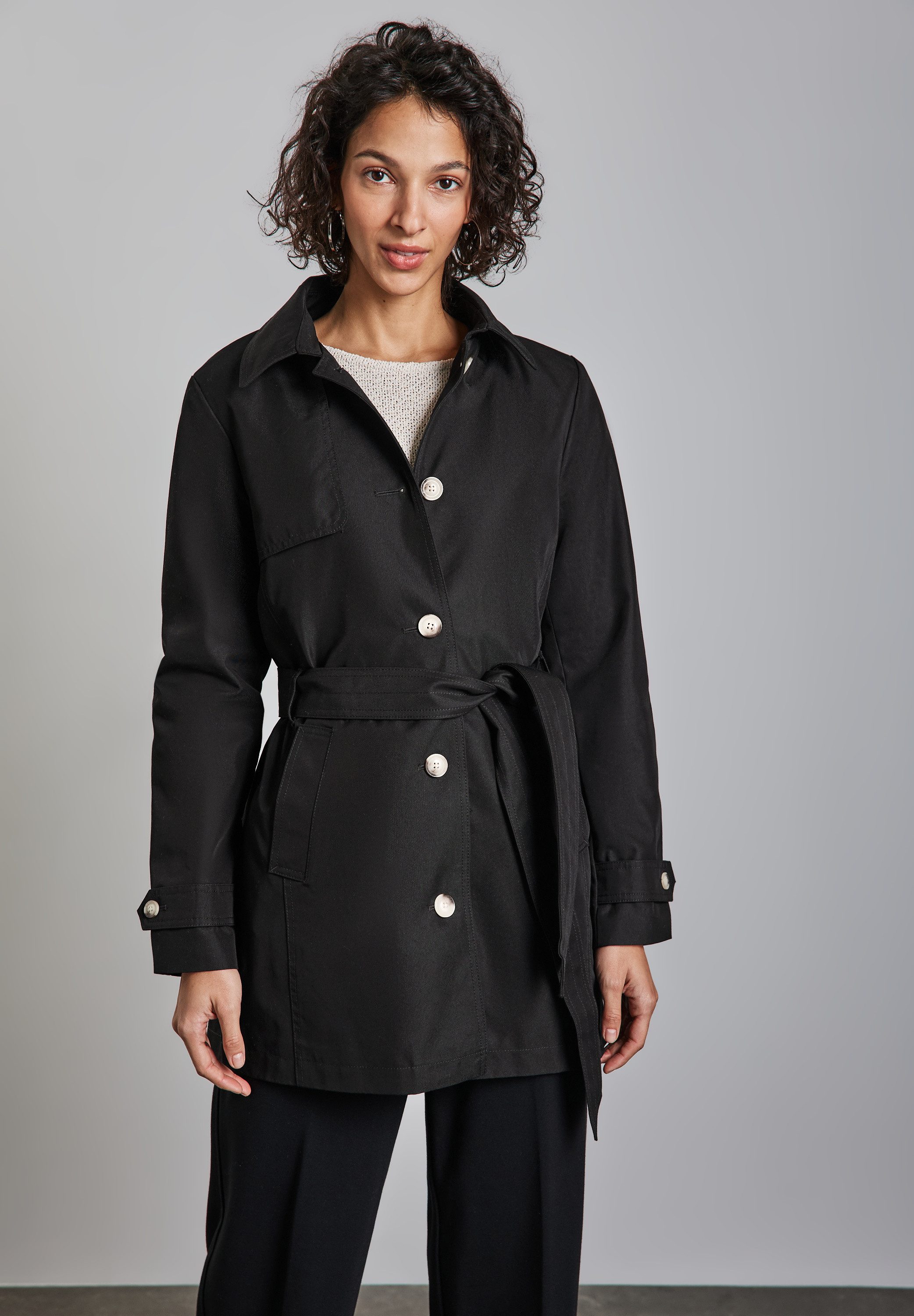 STREET ONE Trenchcoat mit Bindegürtel günstig online kaufen