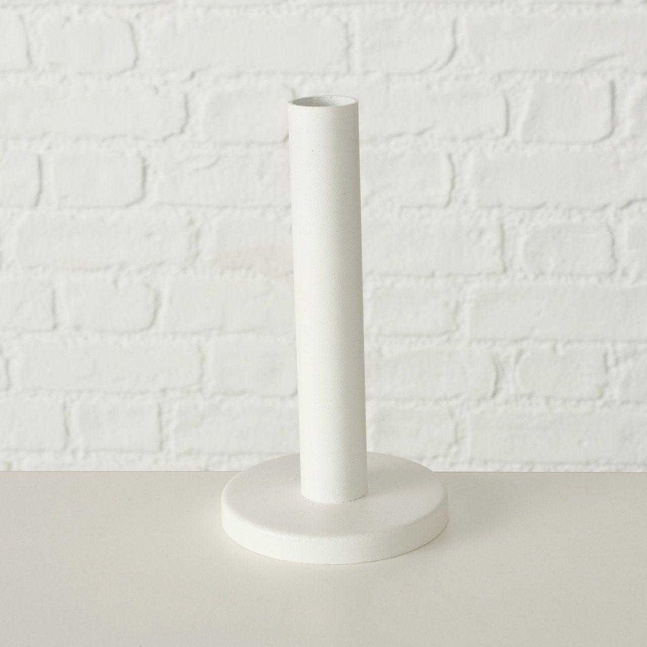 Dekoobjekt BOLTZE (Kerzenständer Kerzenleuchter Boltze Malko 3-teilig aus Metall, weiß)