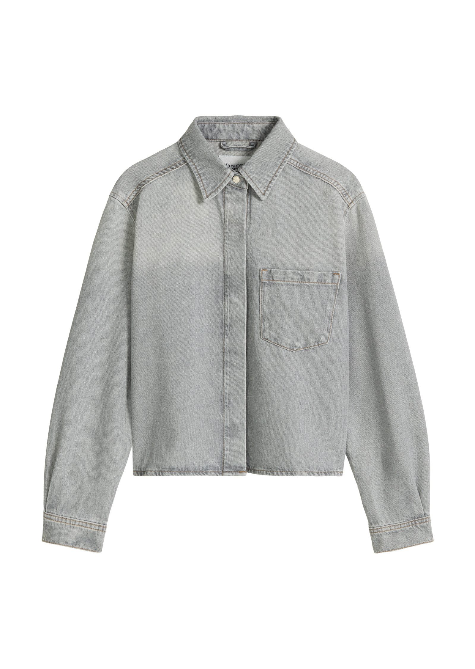 Jeansbluse aus Rigid Denim
