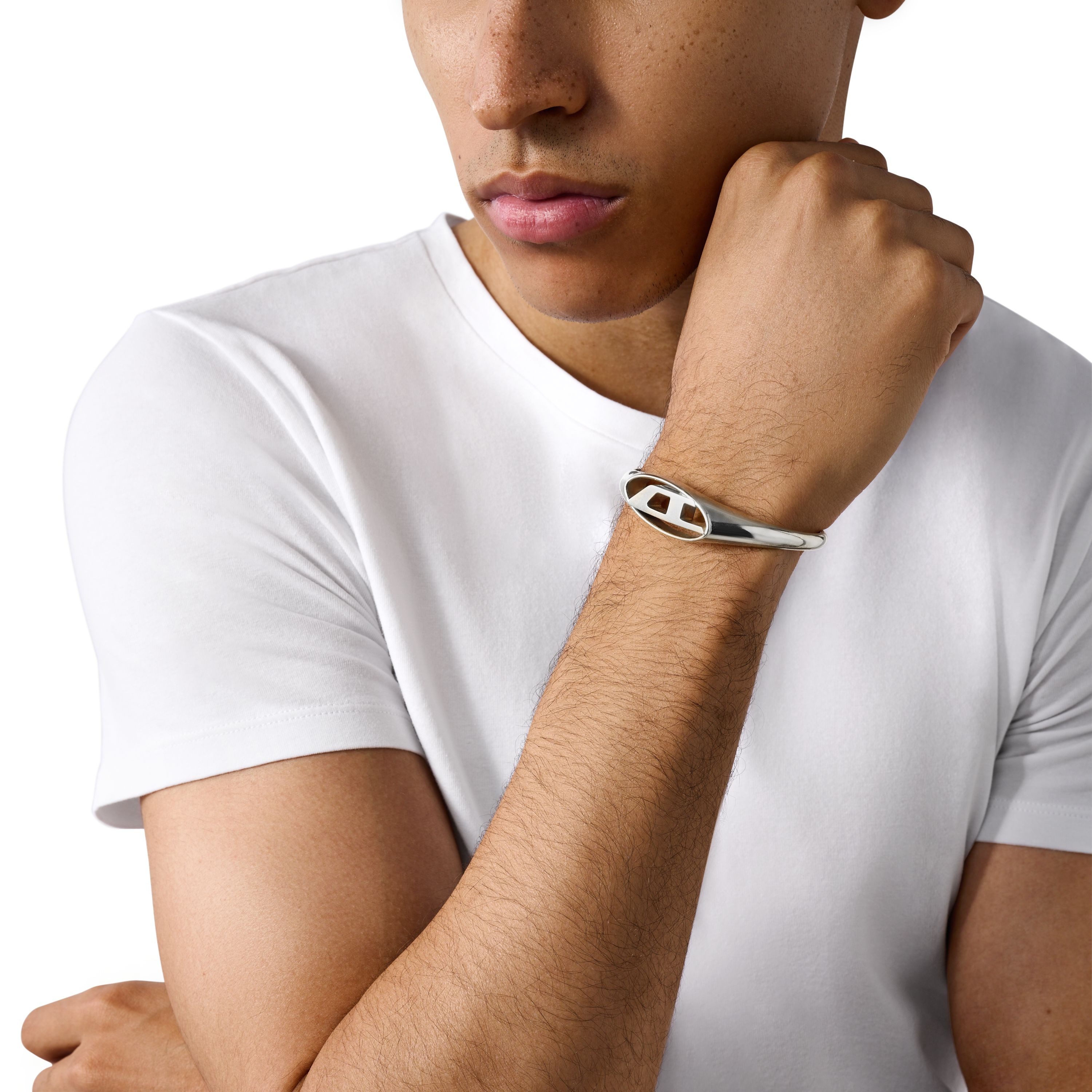 Diesel Armspange Schmuck Geschenk Edelstahl OVAL D LOGO