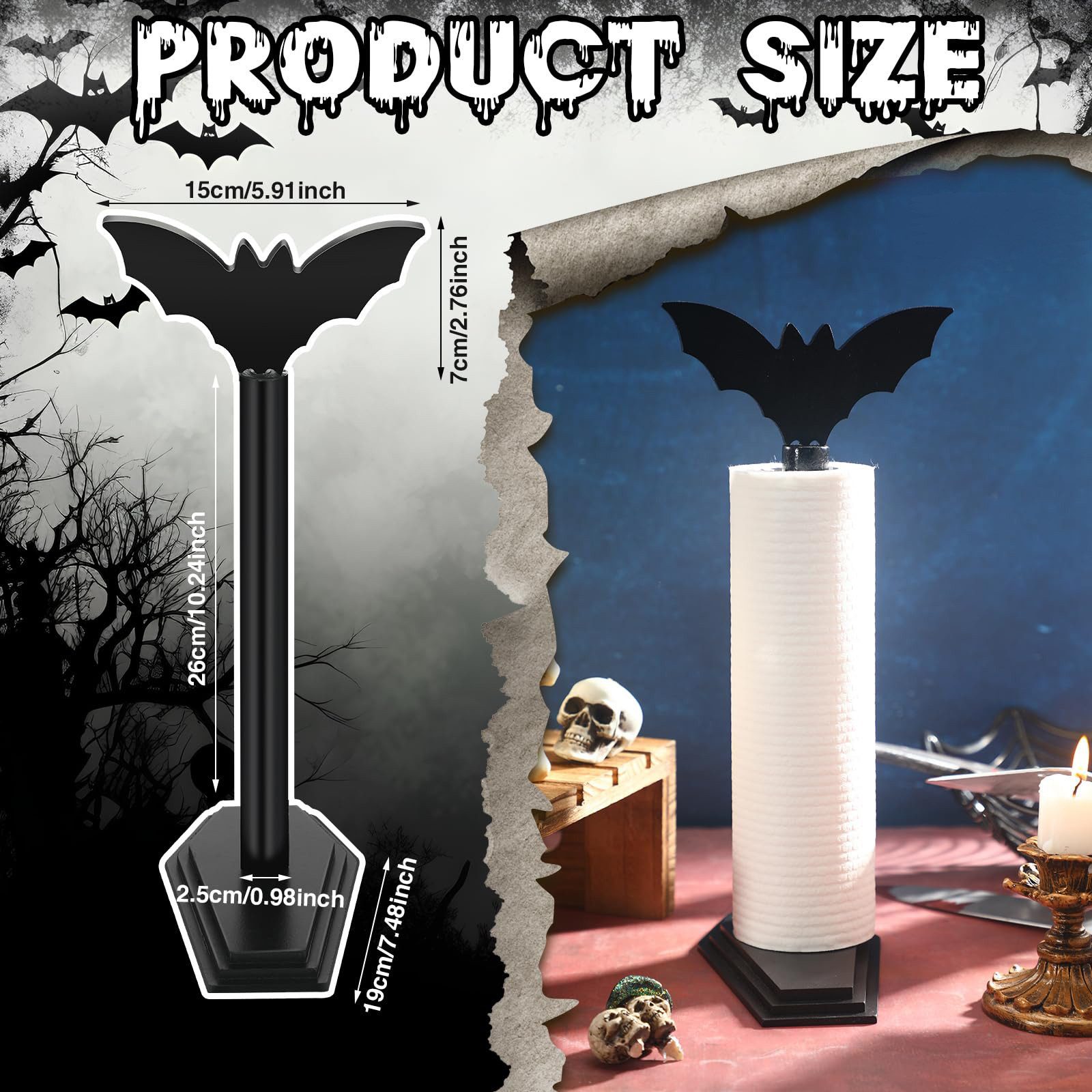 Coonoor Küchenrollenhalter Fledermaus Papiertuchhalter, Holz Toilettenpapie günstig online kaufen