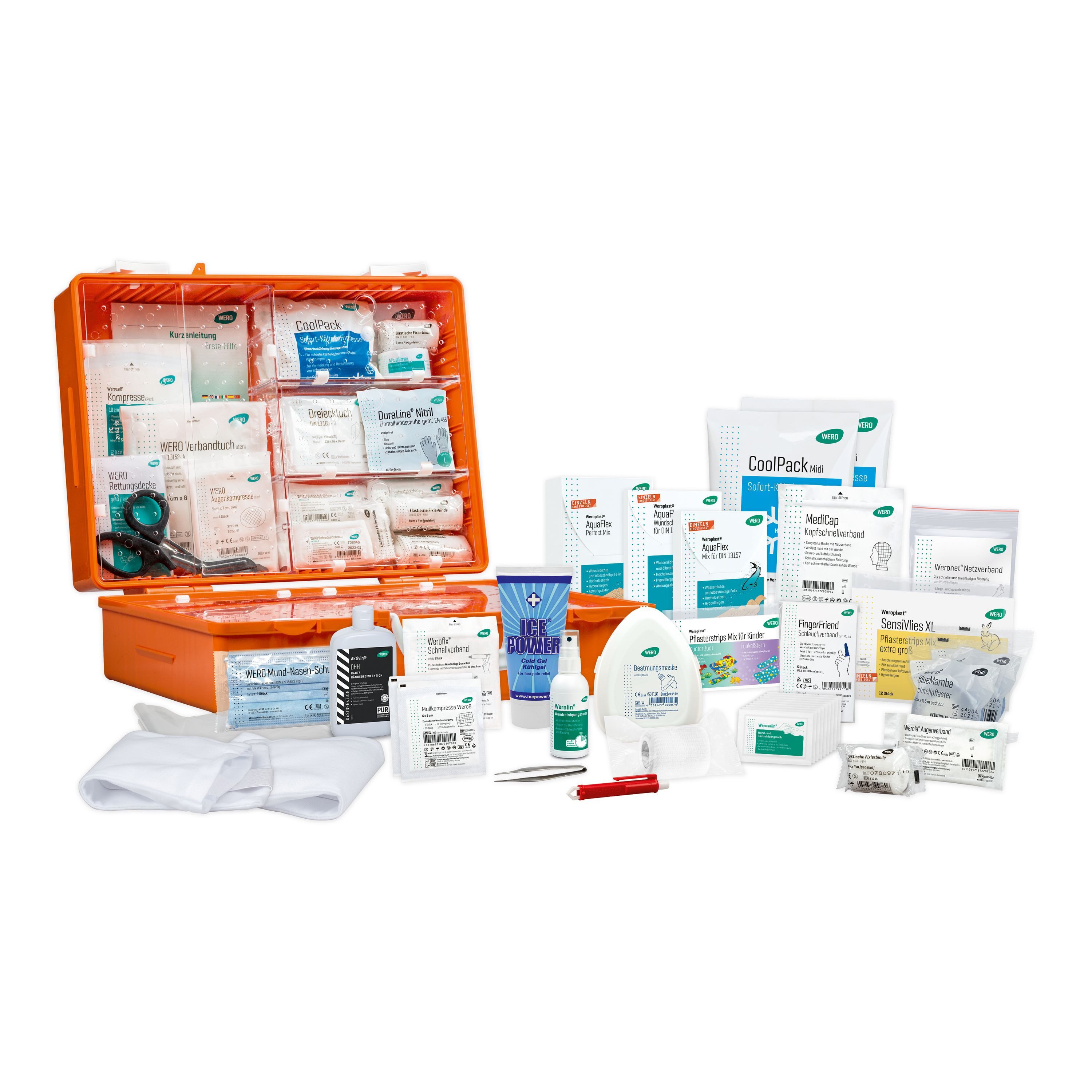 WERO Erste-Hilfe-Koffer Werotop® 450 Erste Hilfe Koffer KiTa / Schule DIN 13157