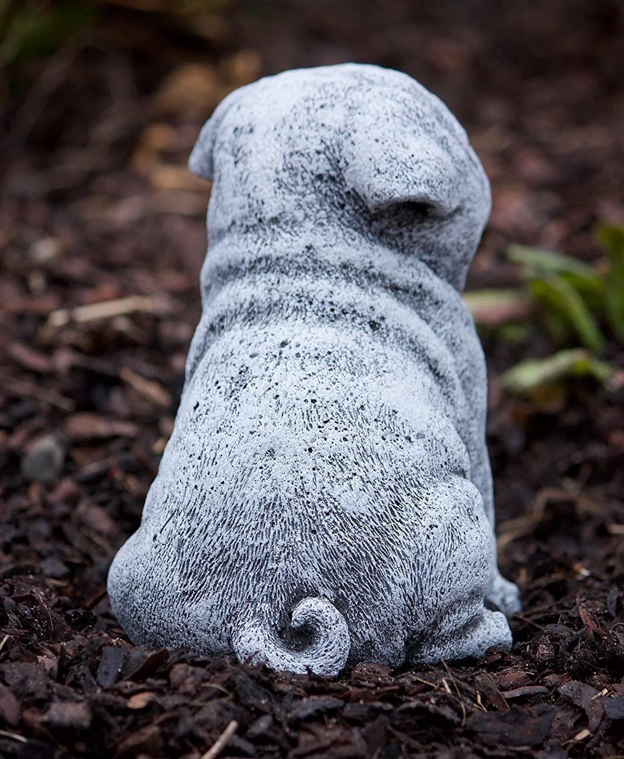 Style and Stone Welpe Gartenfigur Mops Steinfigur