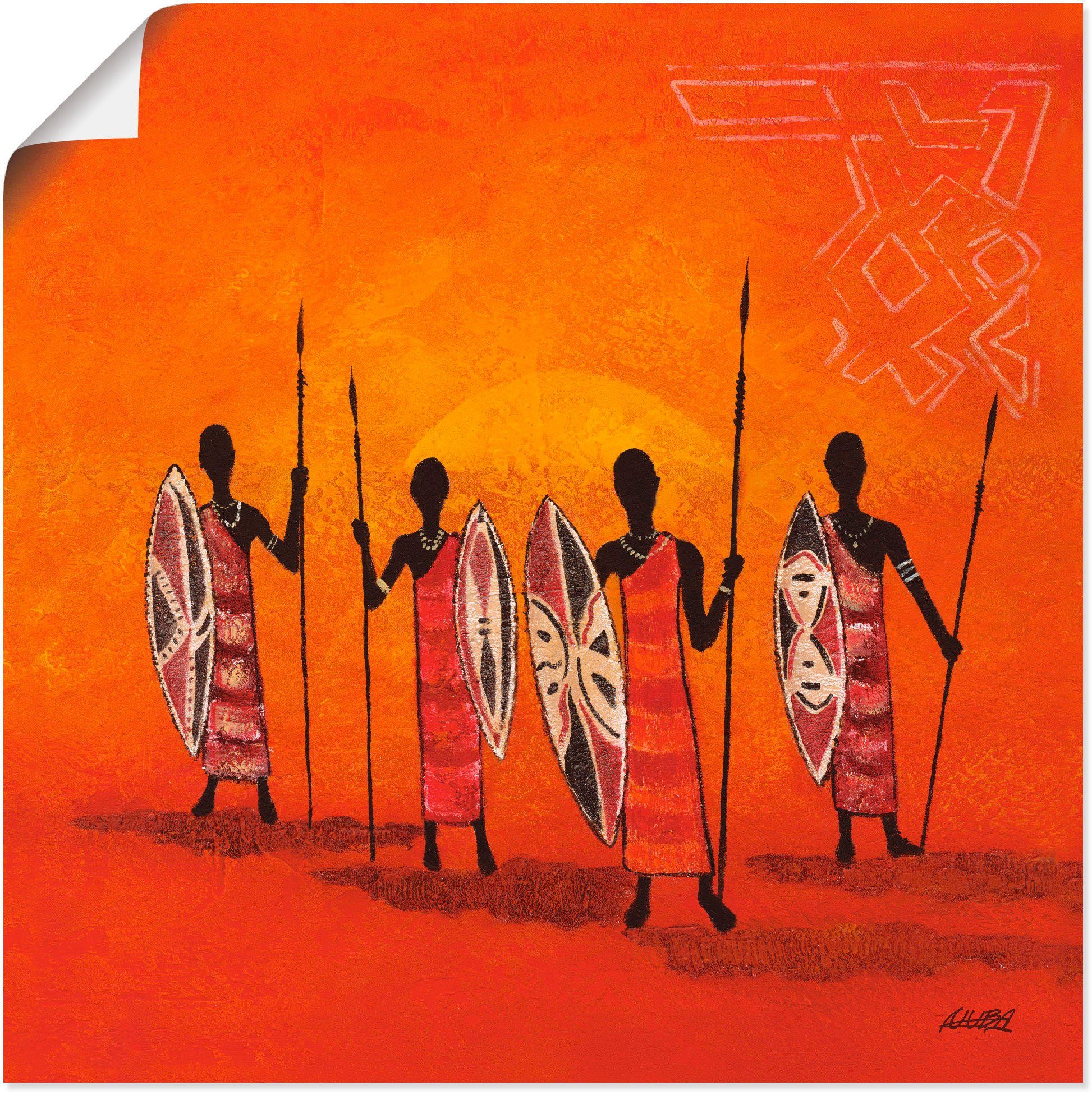Artland Wandbild Afrikanische Männer, Mann (1 St), als Alubild, Leinwandbild, Wandaufkleber oder Poster in versch. Größen