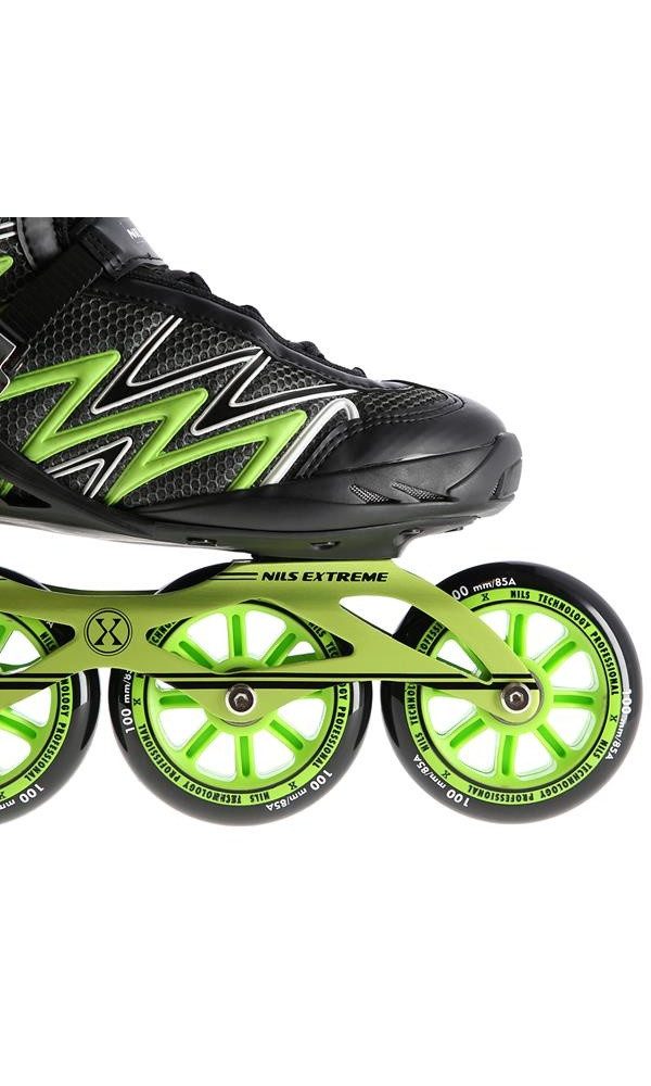 Nils Inlineskates Extreme NA8660 (Rollen: 100mm/85A, Kugellager: ABEC 9) schwarz/grün