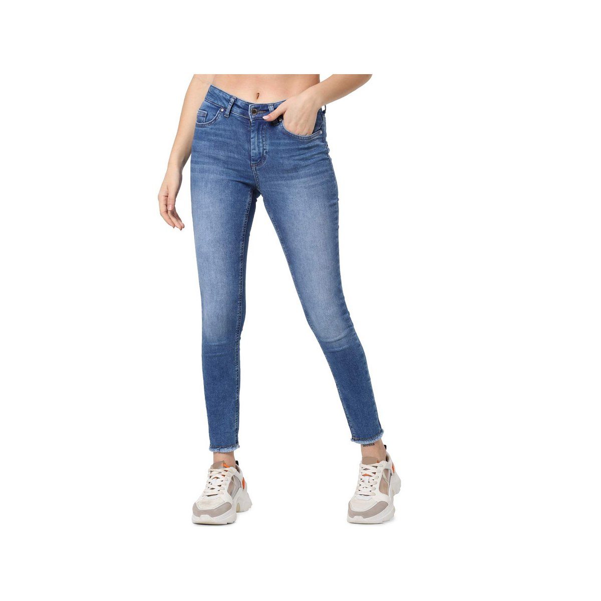 ONLY Skinny-fit-Jeans mittel-blau (1-tlg)