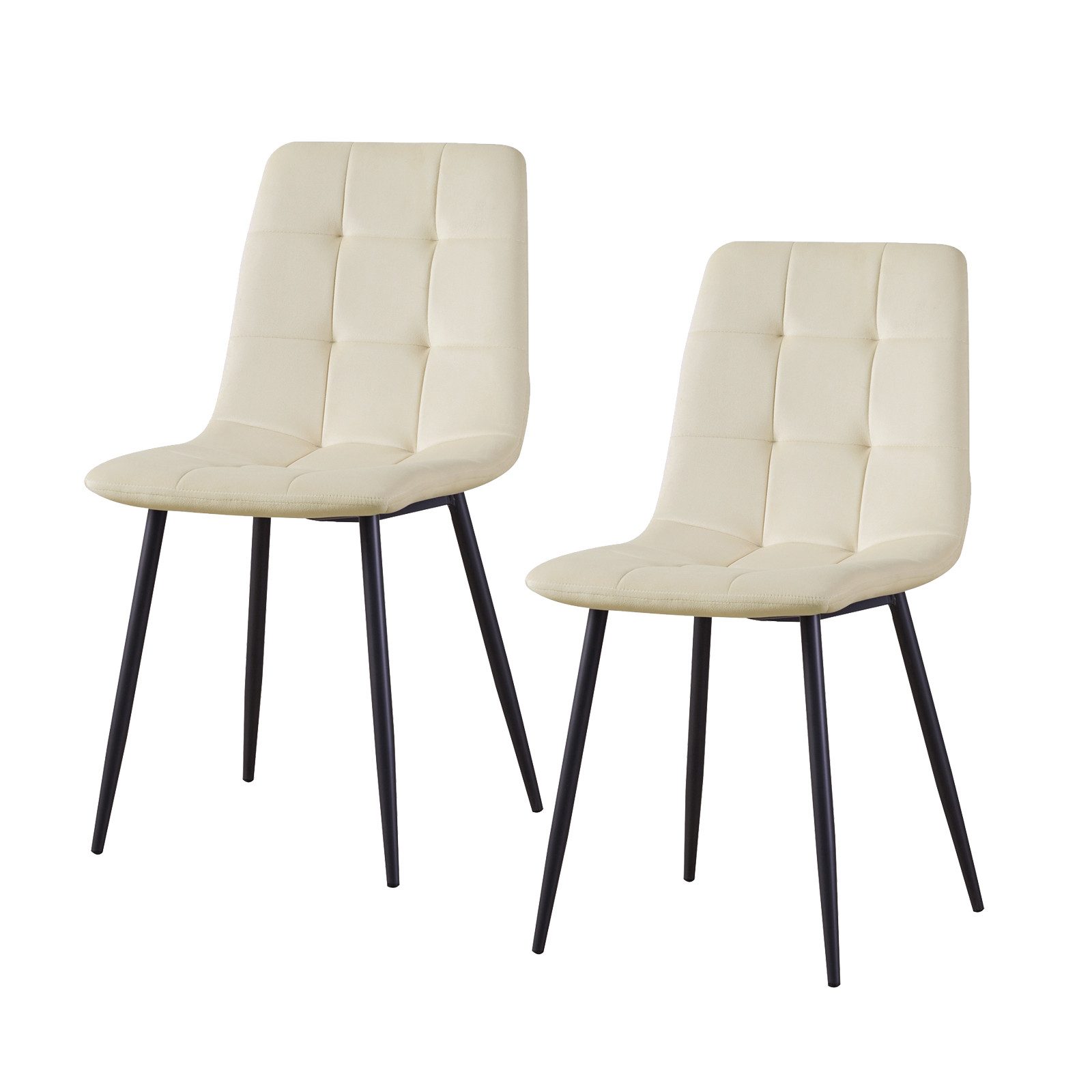HTI-Living Esszimmerstuhl Stuhl Mesa Velvet Creme günstig online kaufen